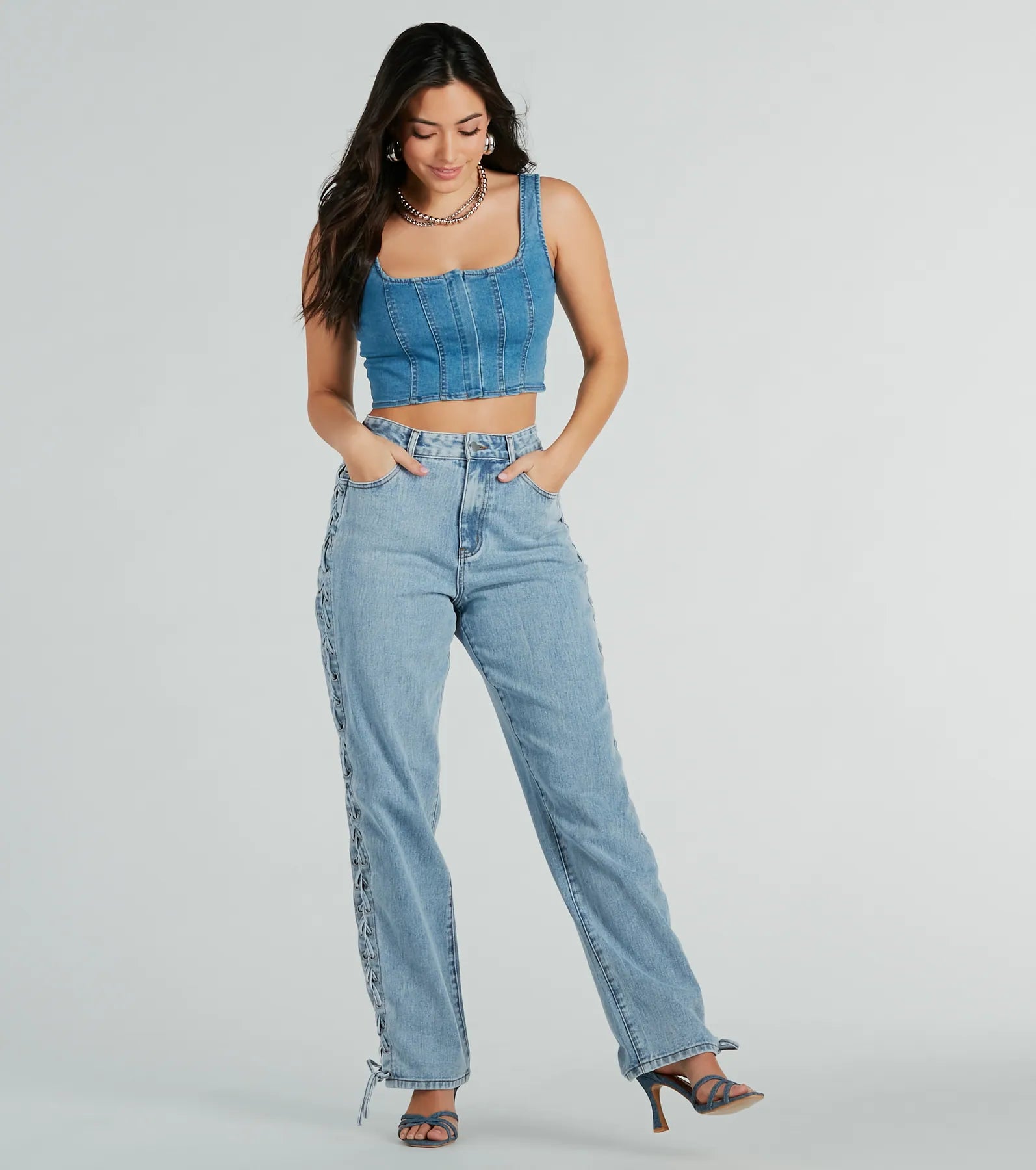 Ultimate 90s Denim Corset Top - Got The Blues