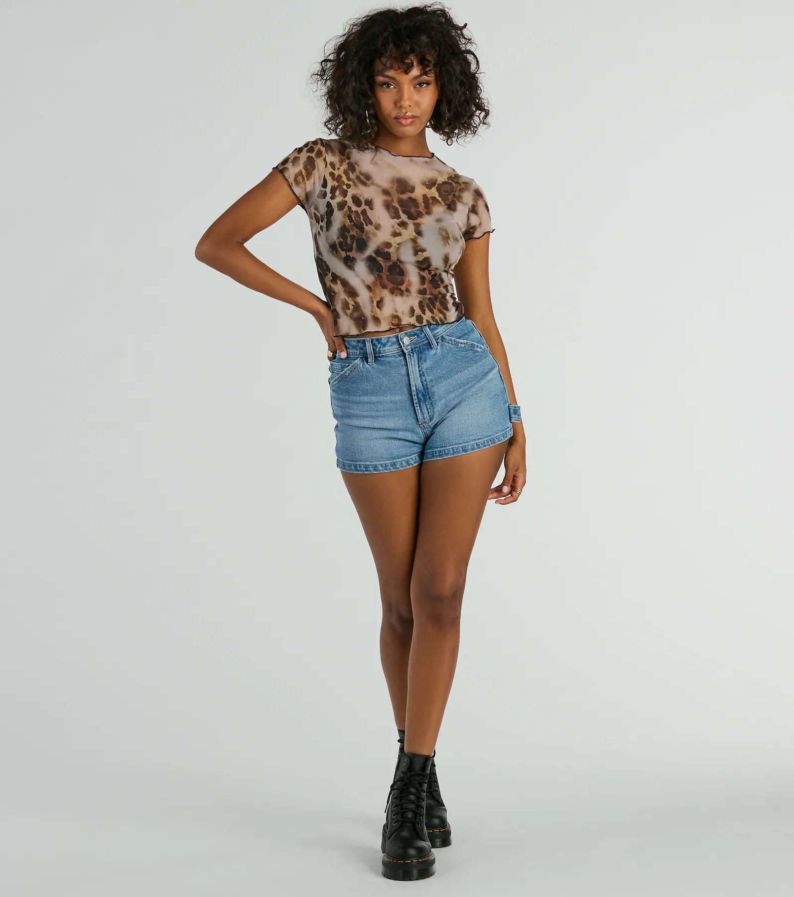 Ultimate Leopard Mesh Crop Top - Bold & Trendy