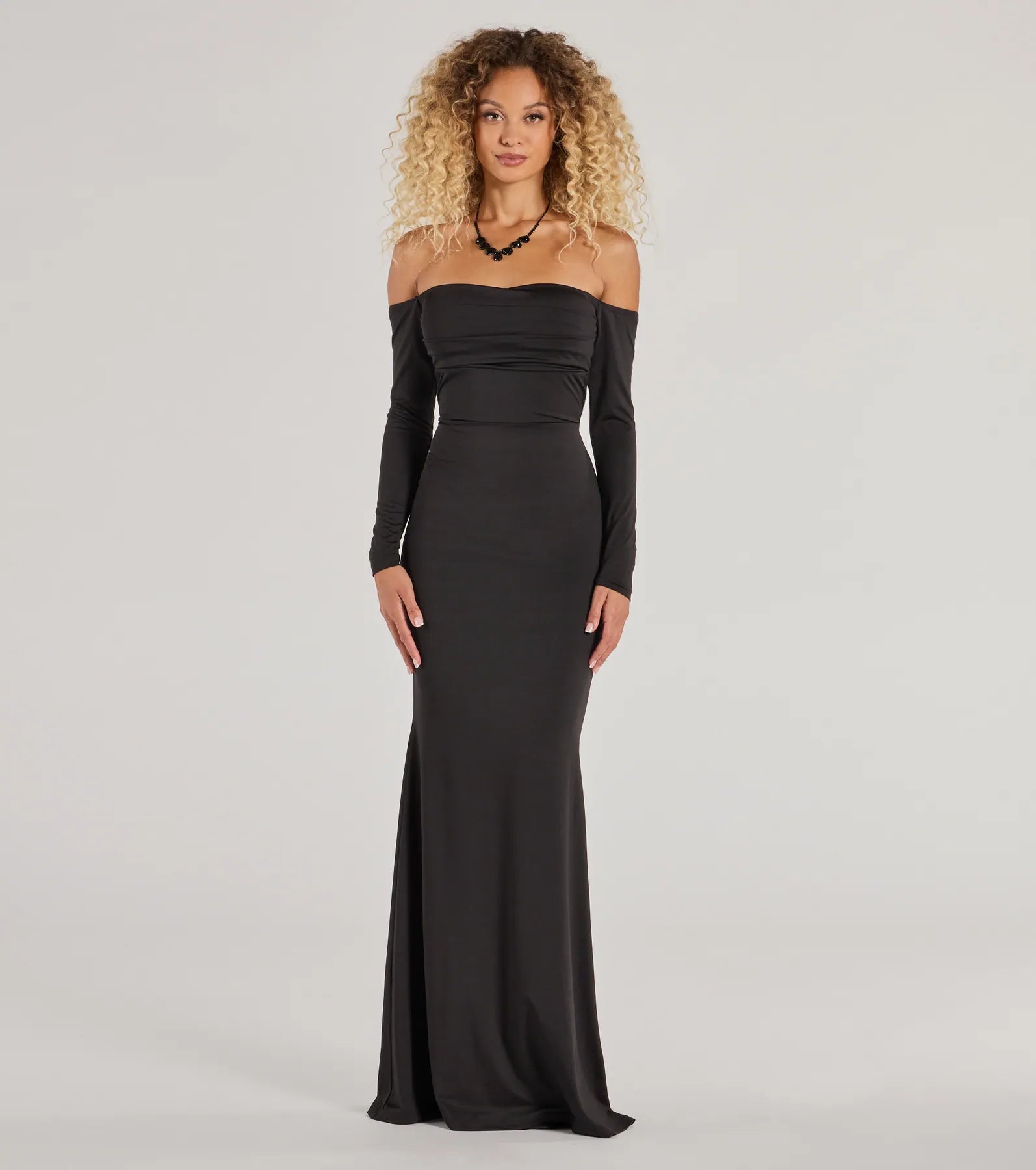 Premium Haven Knit Off-The-Shoulder Mermaid Gown