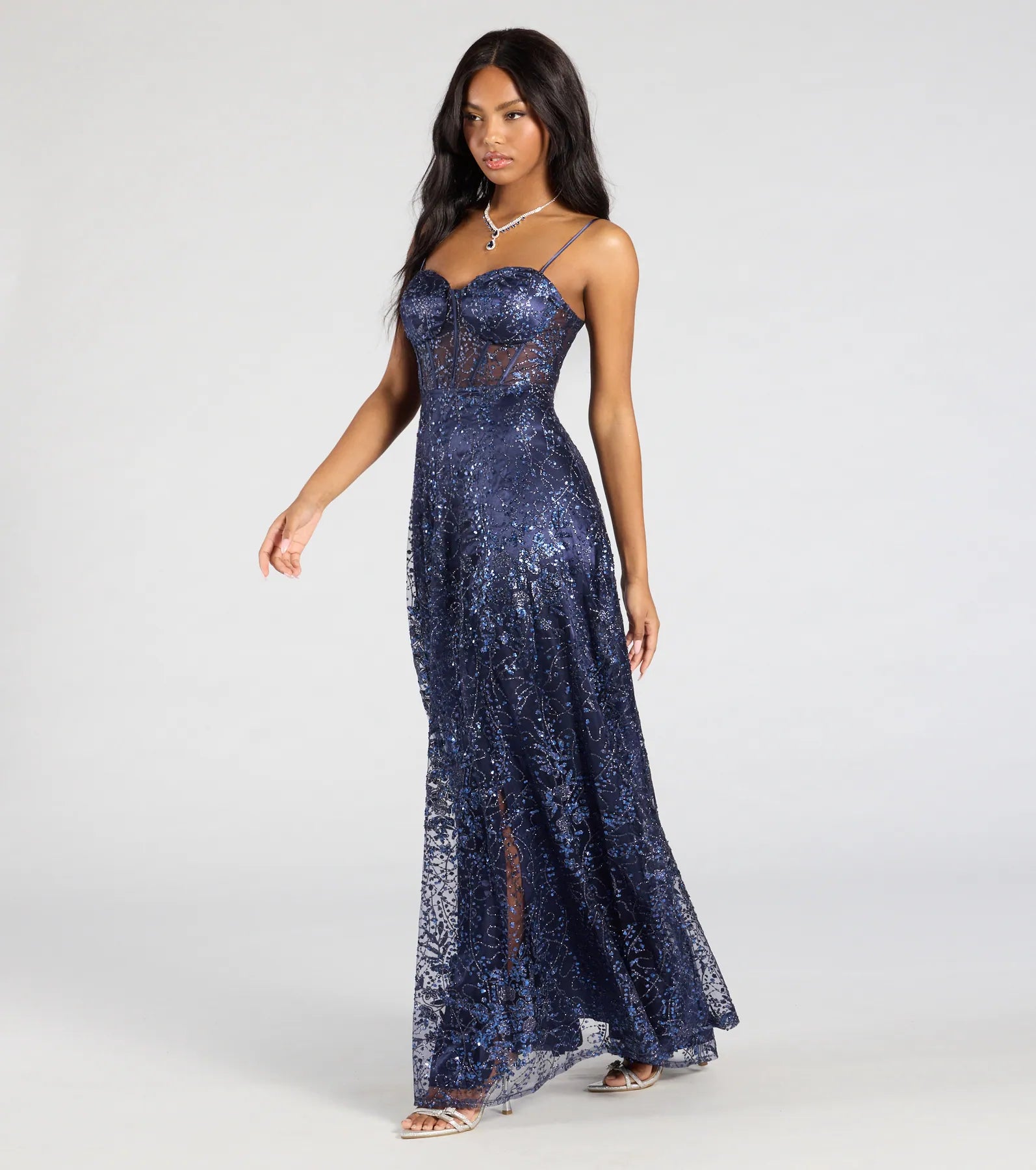 Ultimate Glamour: Lauren Sweetheart A-Line Sequin Dress