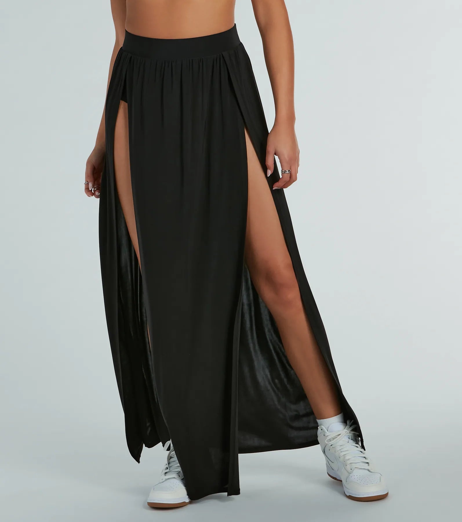 Ultimate Statement High-Rise Dual-Slit Maxi Skirt