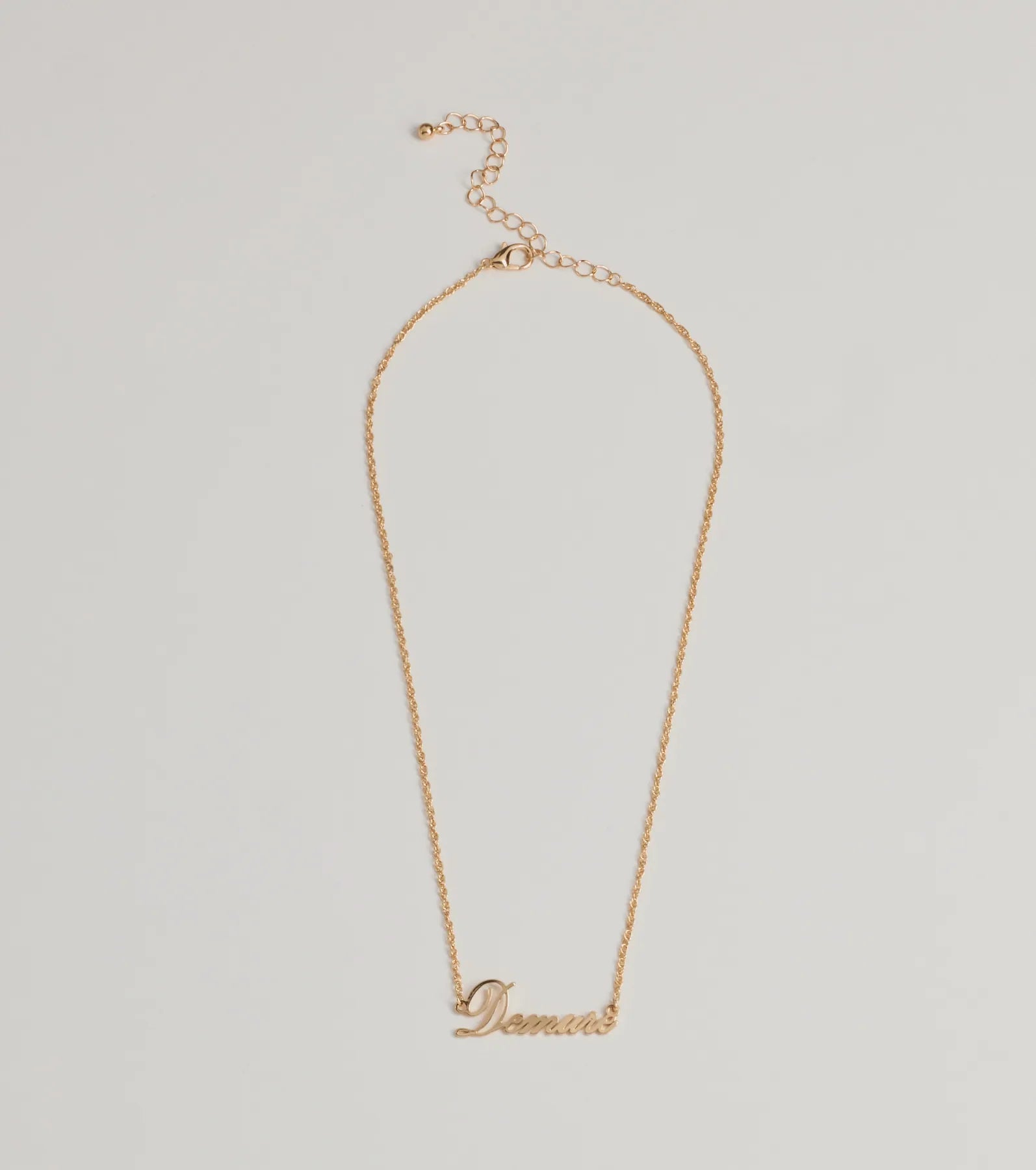 Premium Demure Script Elegant Chain Necklace