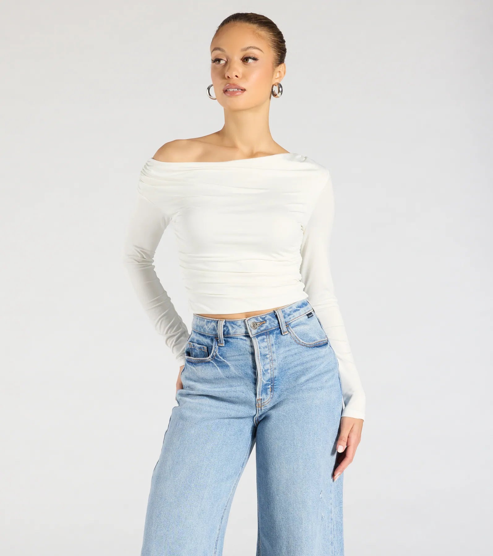 Ultimate All The Love One-Shoulder Tie Back Crop Top - Elevate Your Style