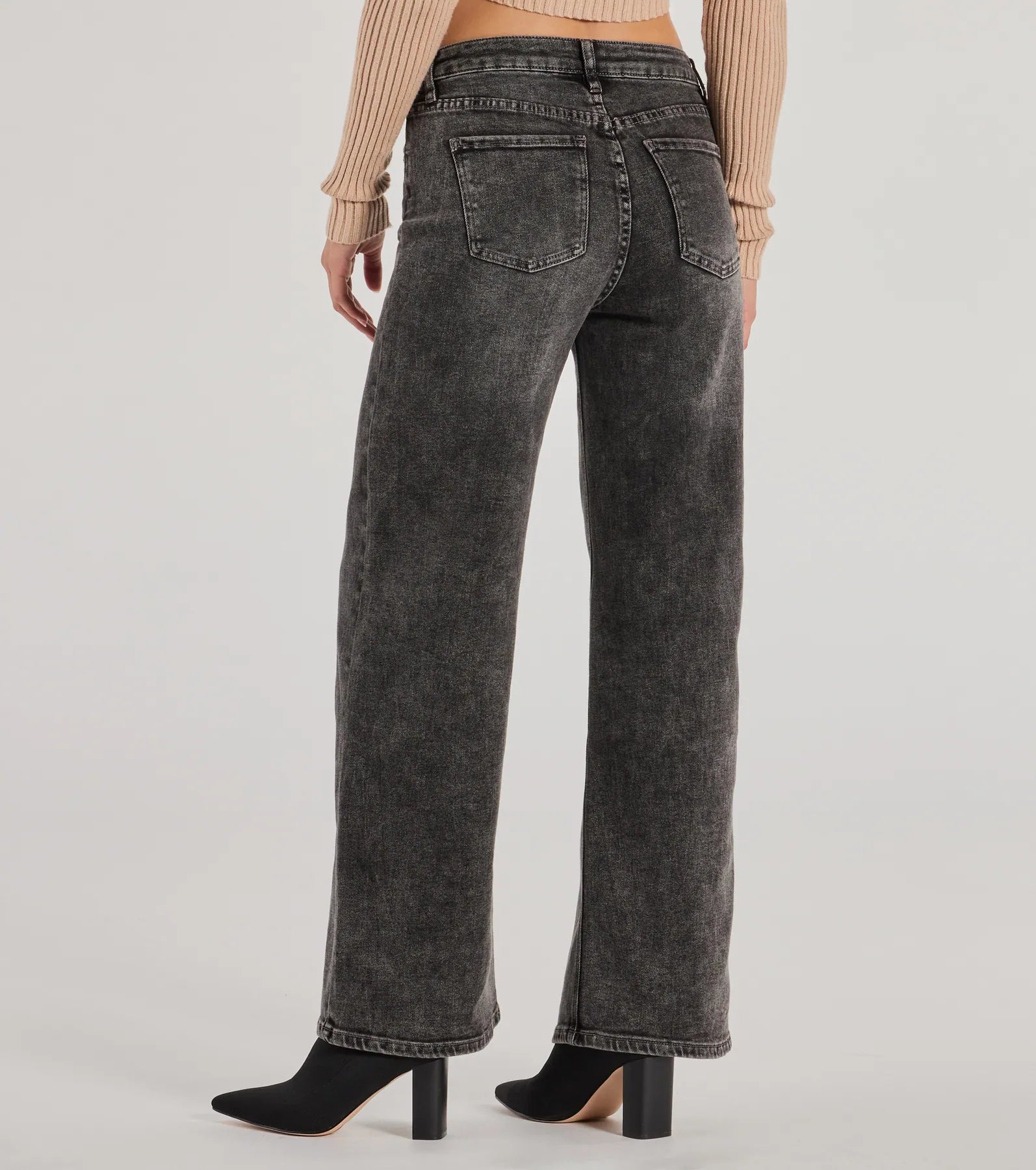 Premium Chic Wonder Mid-Rise Wide-Leg Denim Jeans - Ultimate Style Upgrade