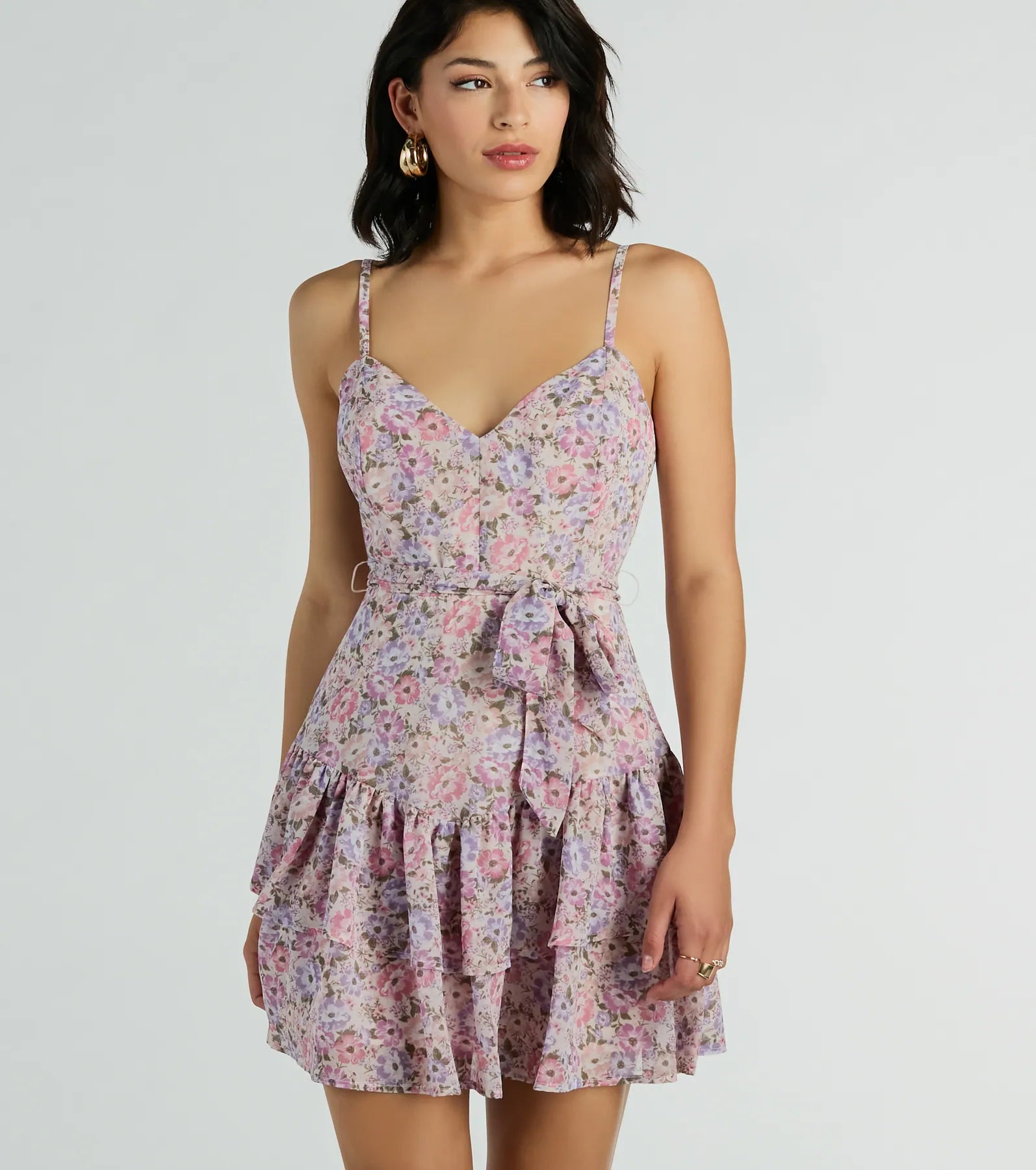 Ultimate Floral Chiffon Skater Dress - Sweeten Your Style