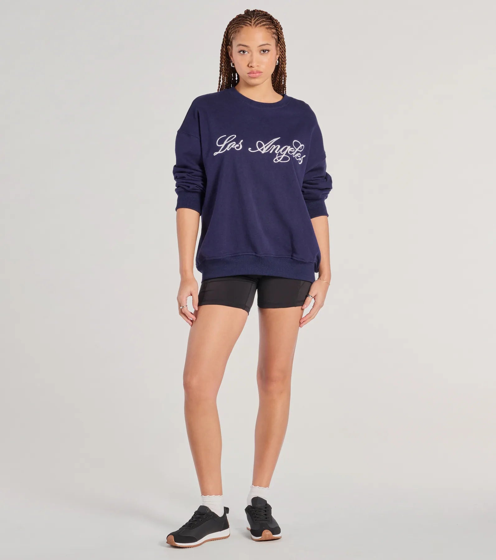 Premium Los Angeles Embroidered Oversized Sweatshirt - Ultimate Comfort