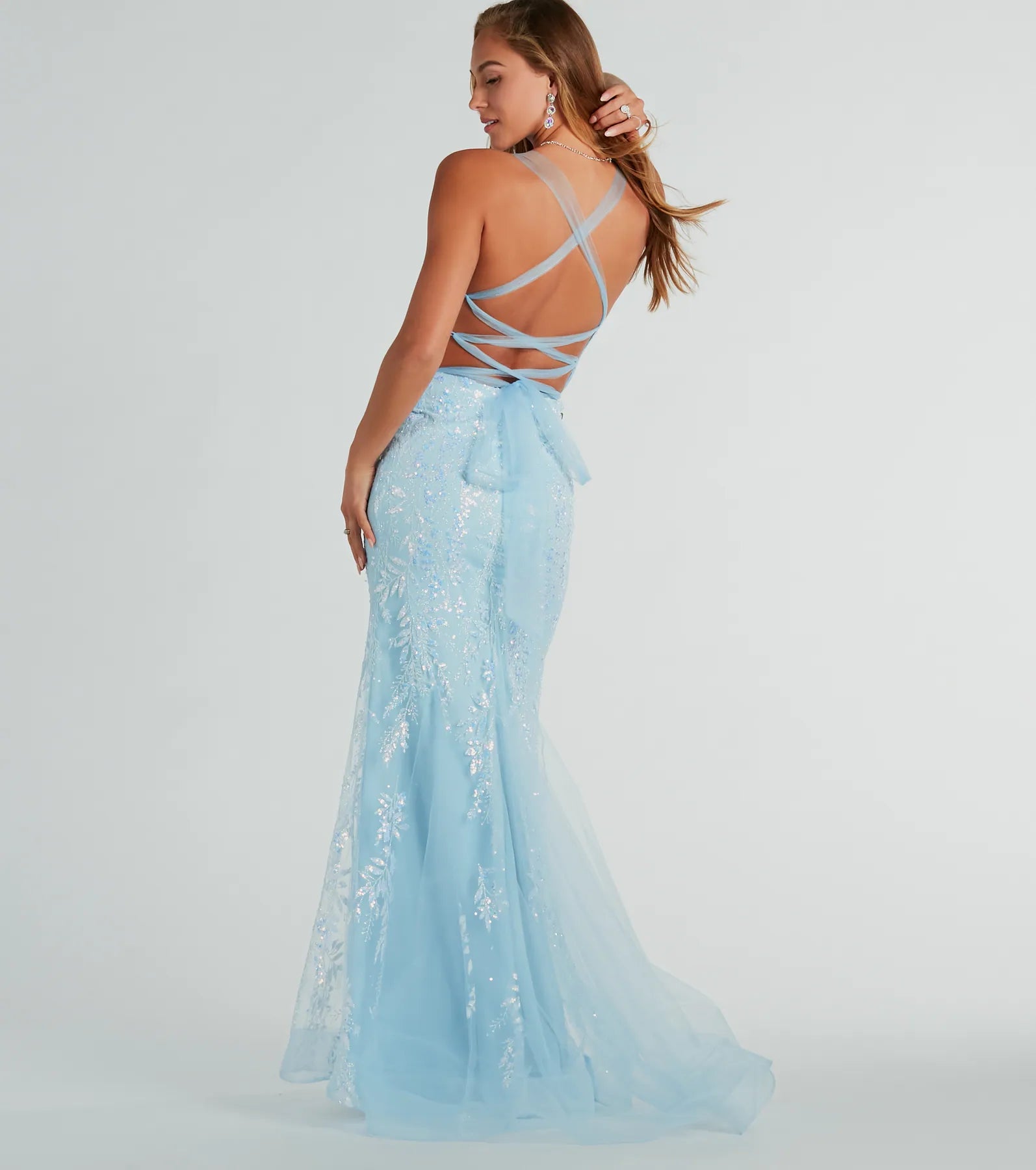 Ultimate Kennedy Glitter Mermaid Gown – Premium Sequin & Lace-Up Design