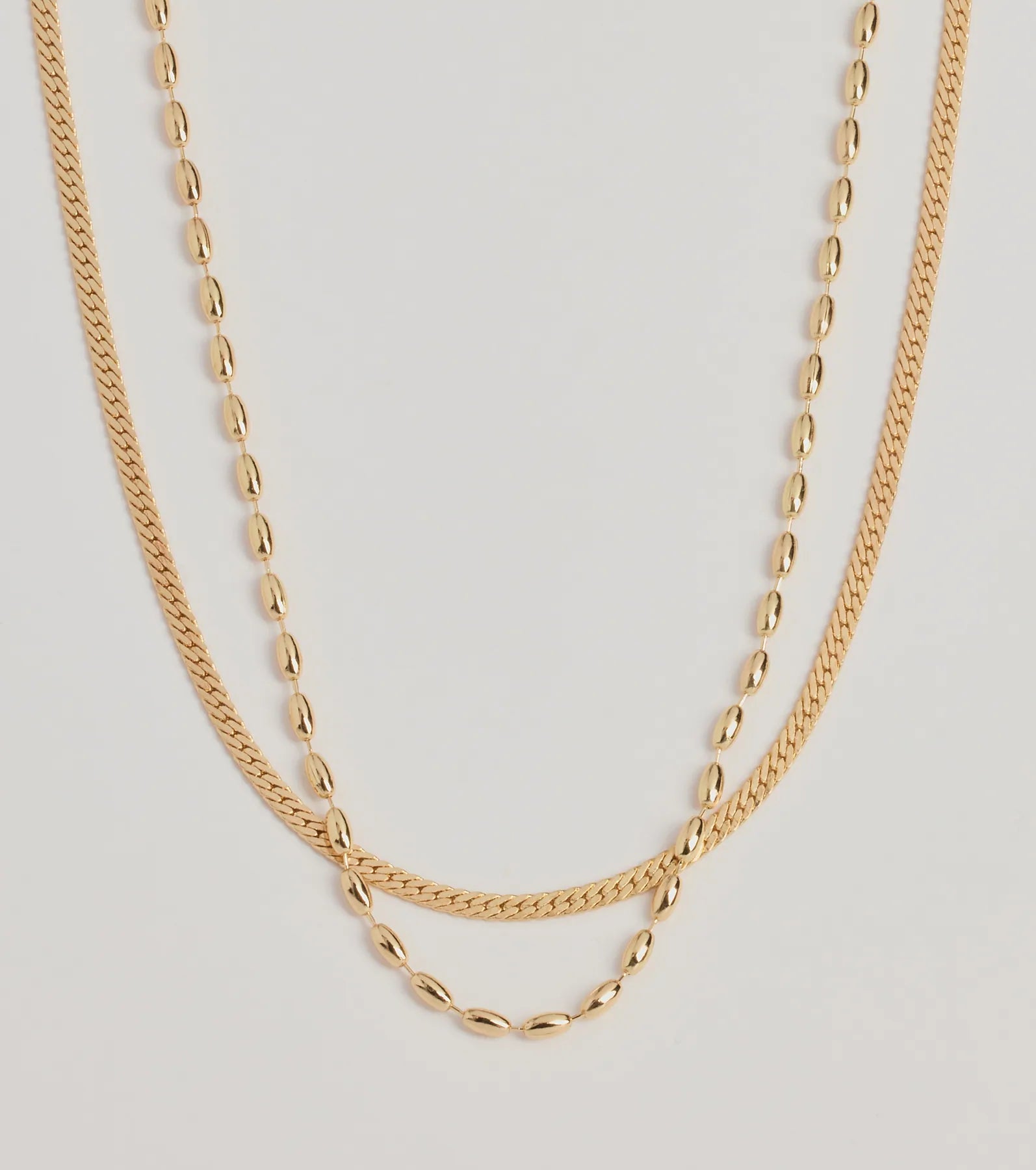 Ultimate Trendy Layered Chain Necklace Set - Premium Two-Pack