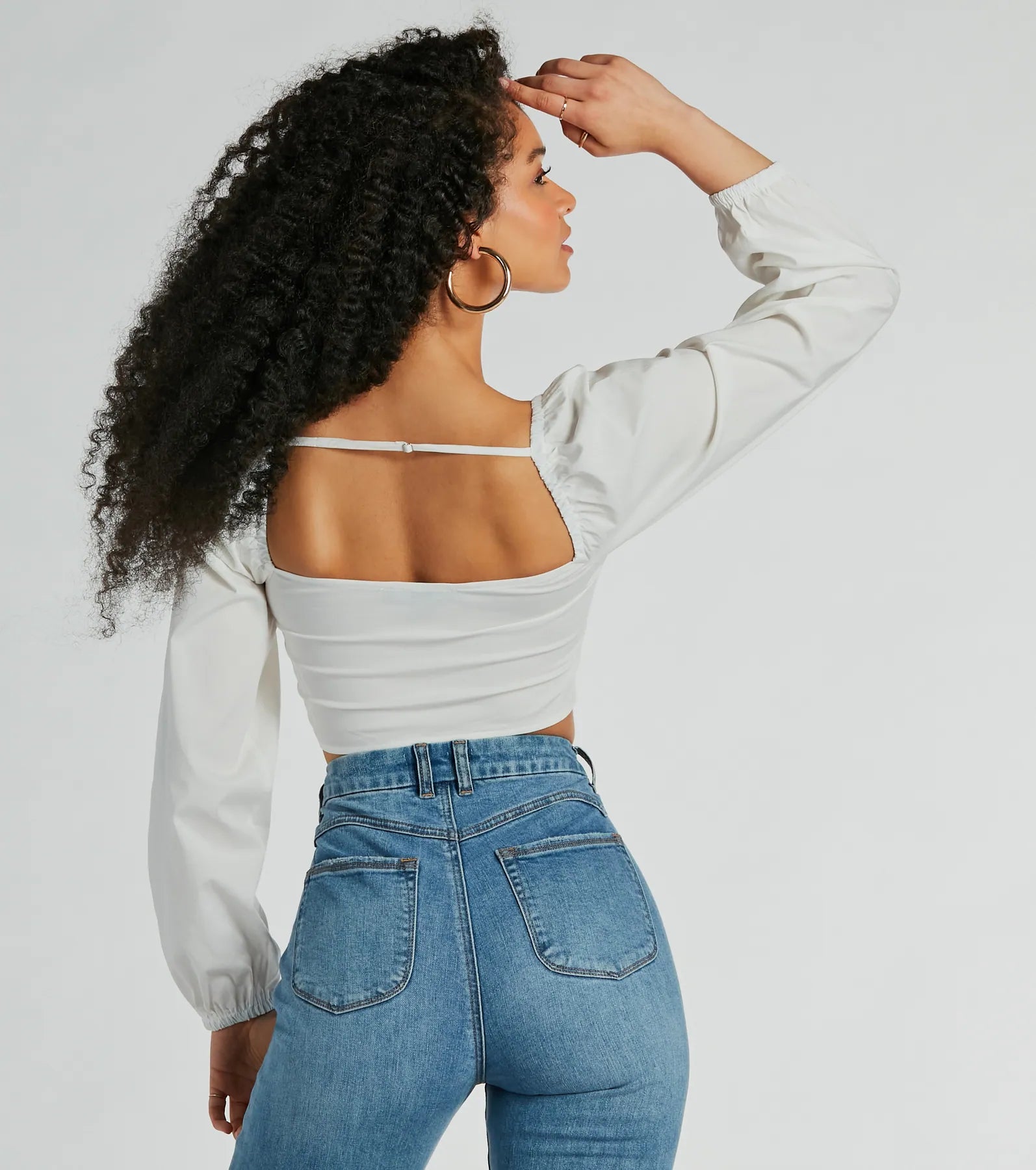 Ultimate Laced-Up Crop Blouse | Stylish & Adjustable