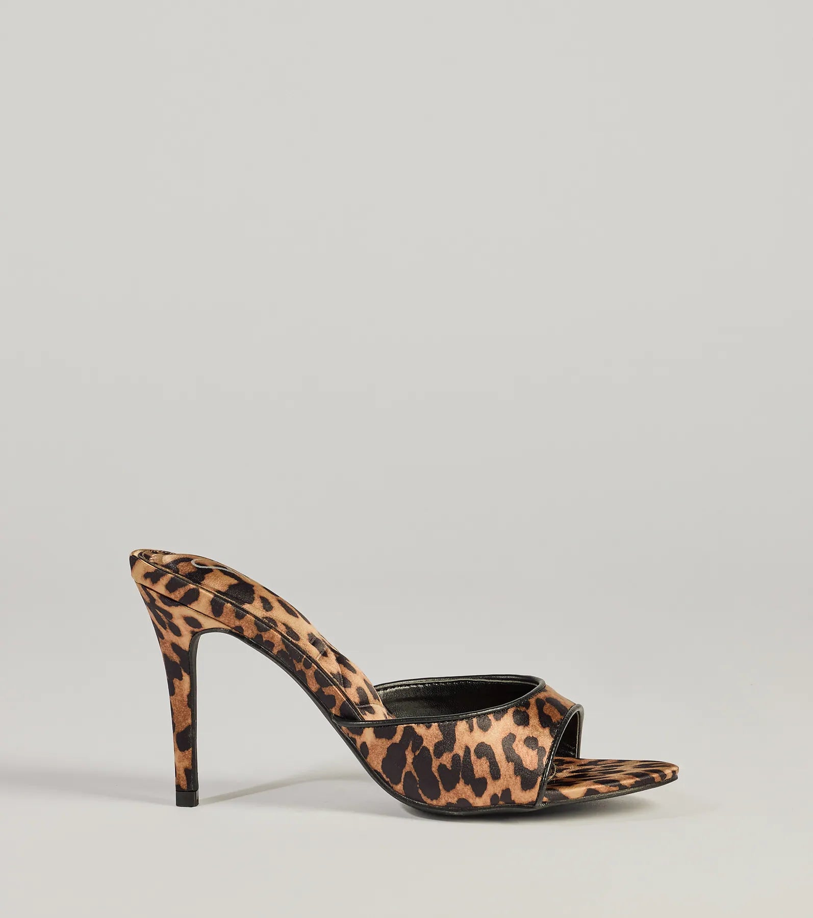 Ultimate Leopard Satin Stiletto Mules - Ever So Fierce