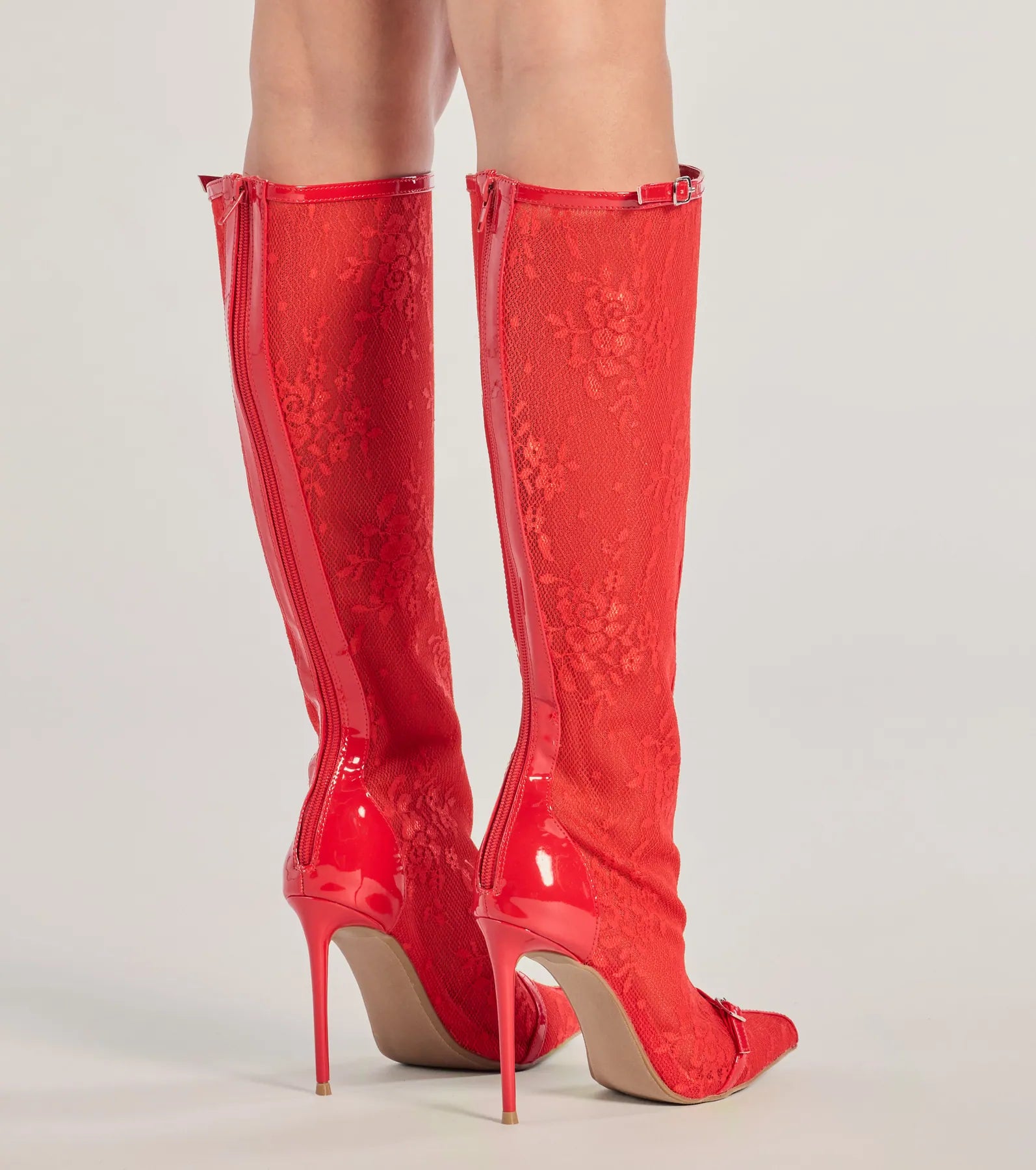 Ultimate Sultry Strut Sheer Lace Boots