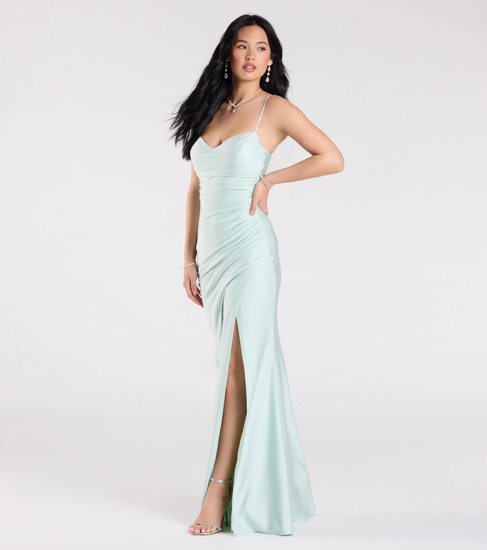 Ultimate Marcie Cowl Neck Mermaid Gown - Premium Formal Dress