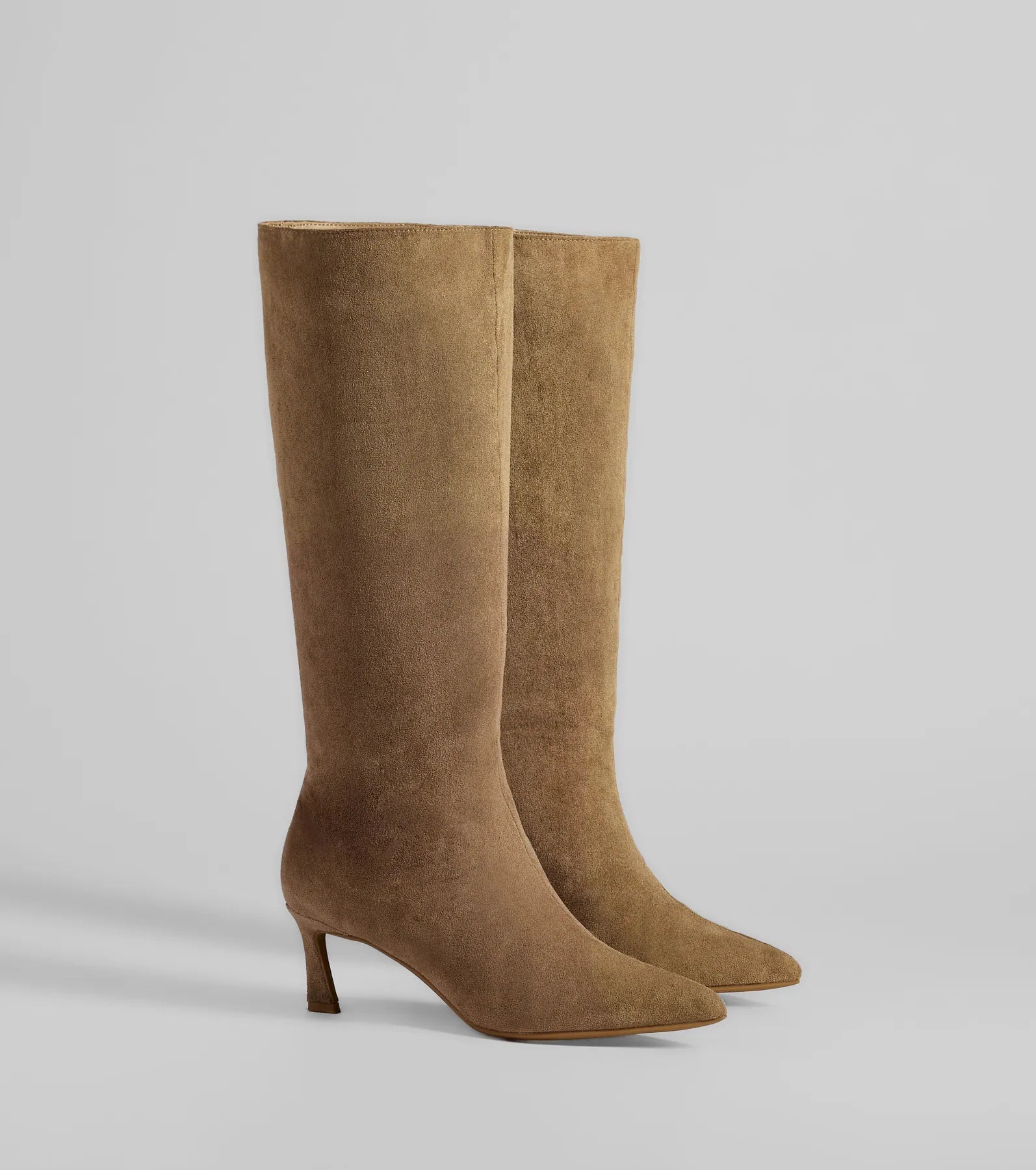 Premium Chic Strut Under-The-Knee Kitten Heel Boots - Ultimate Style Upgrade