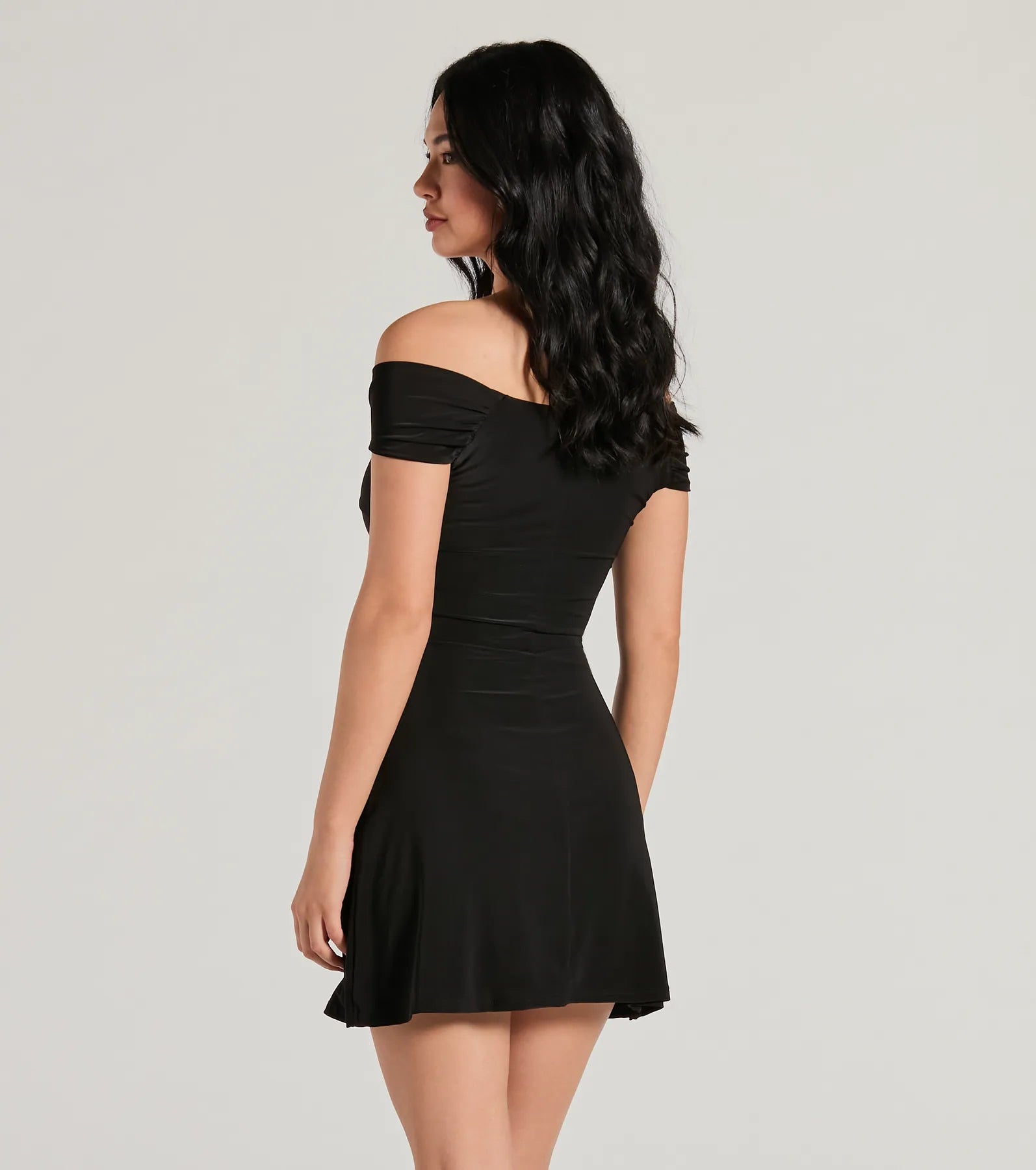 Ultimate Chic Off-The-Shoulder A-Line Mini Dress - Premium Style Upgrade