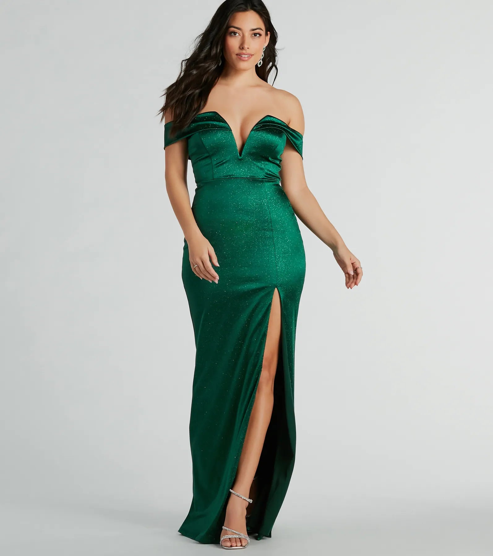 Ultimate Glamour: Eileen Mermaid Glitter Satin Evening Gown