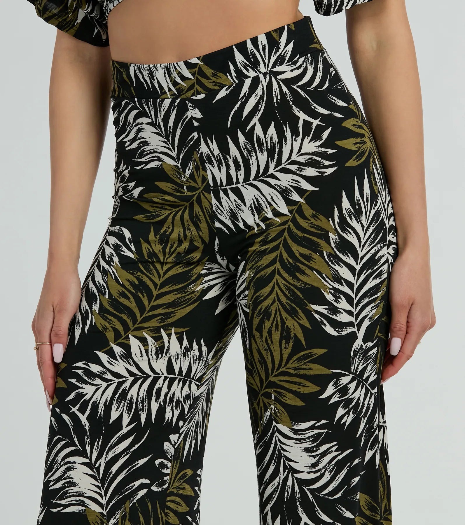 Premium Tropical Escape Wide Leg Palazzo Pants