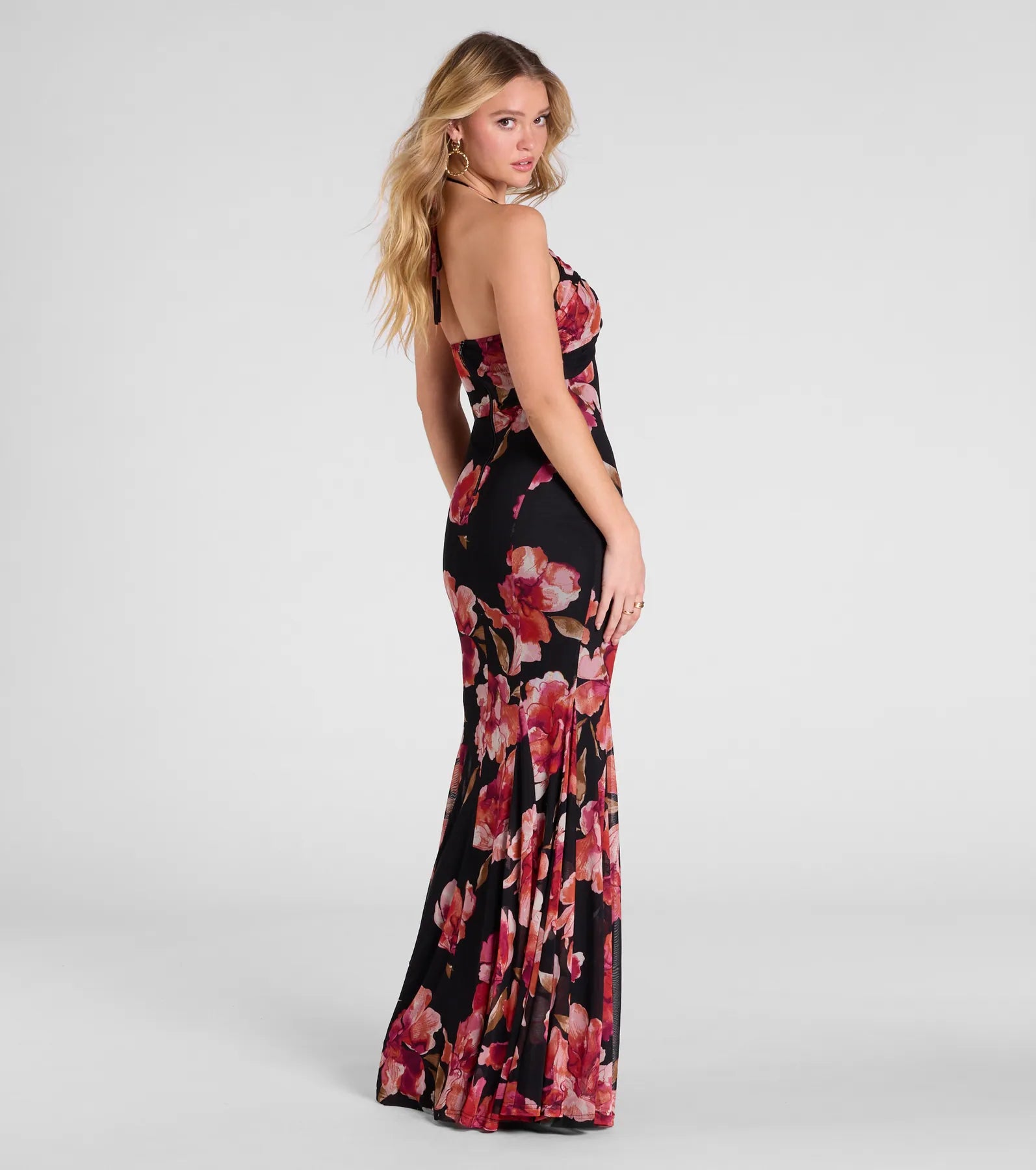 Premium Malia Floral Mermaid Evening Gown