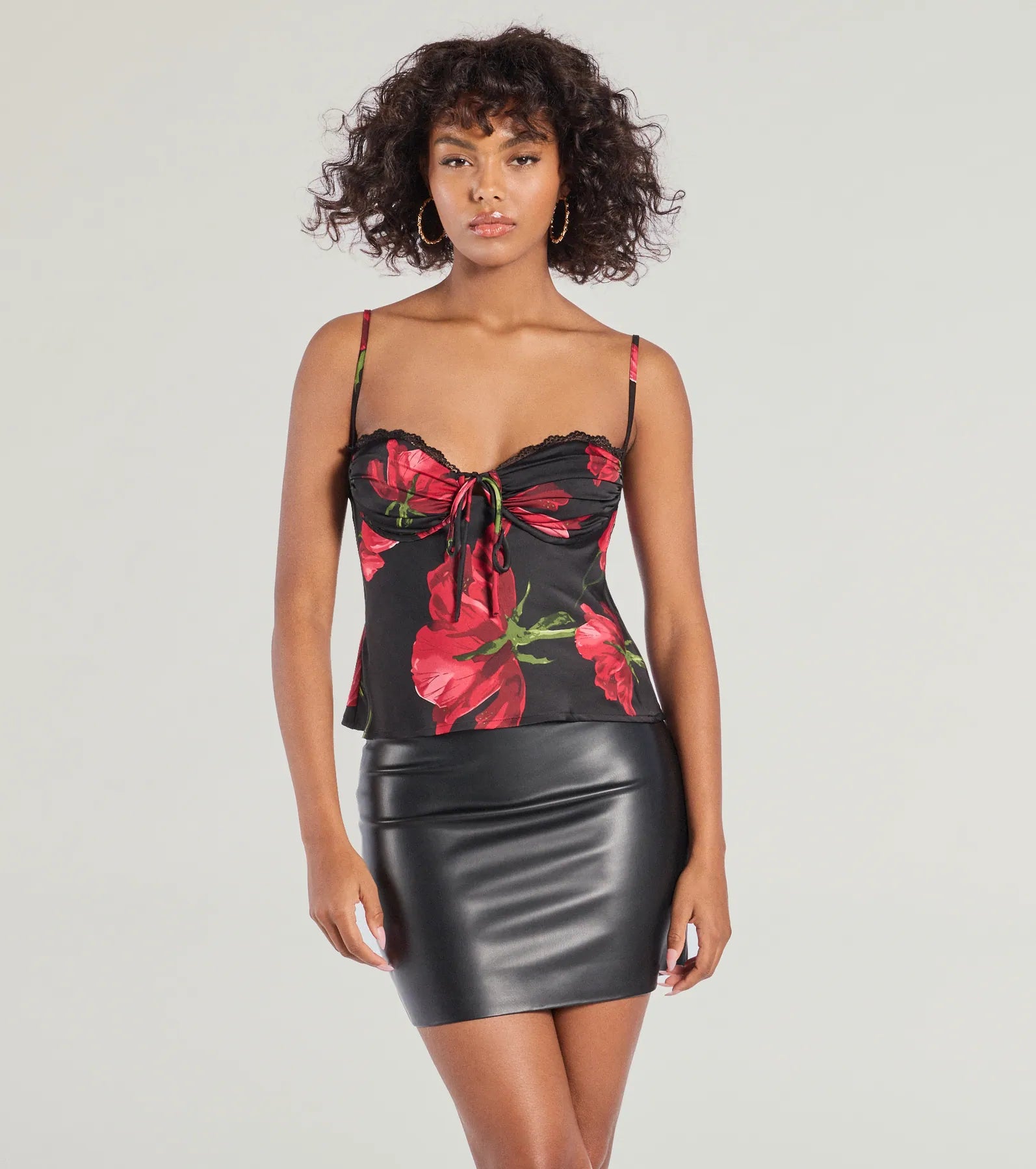 Ultimate Petal Perfection Floral Satin Top