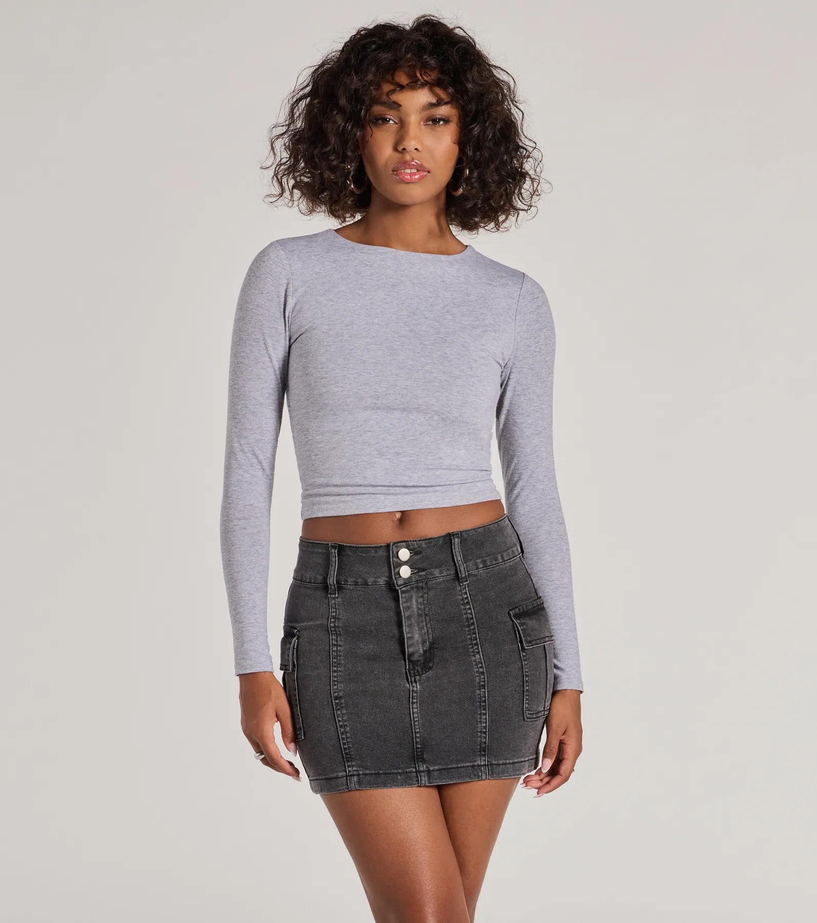 Ultimate Casual Cargo Denim Mini Skirt - Cool Girl Style