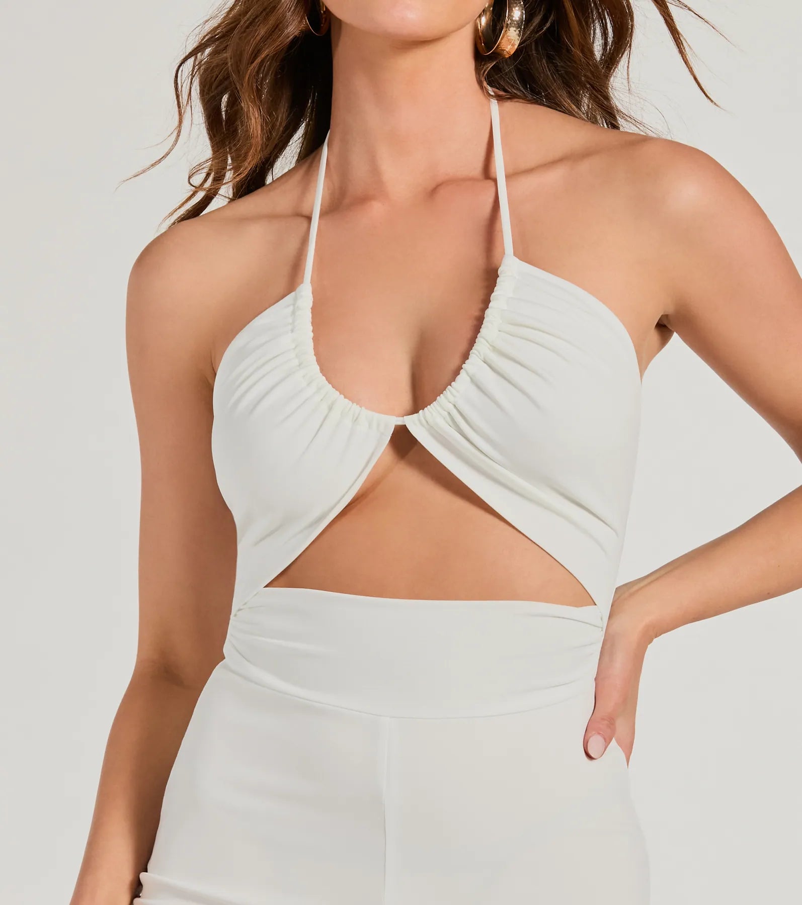 Ultimate Sultry Halter Jumpsuit with Cutout Design