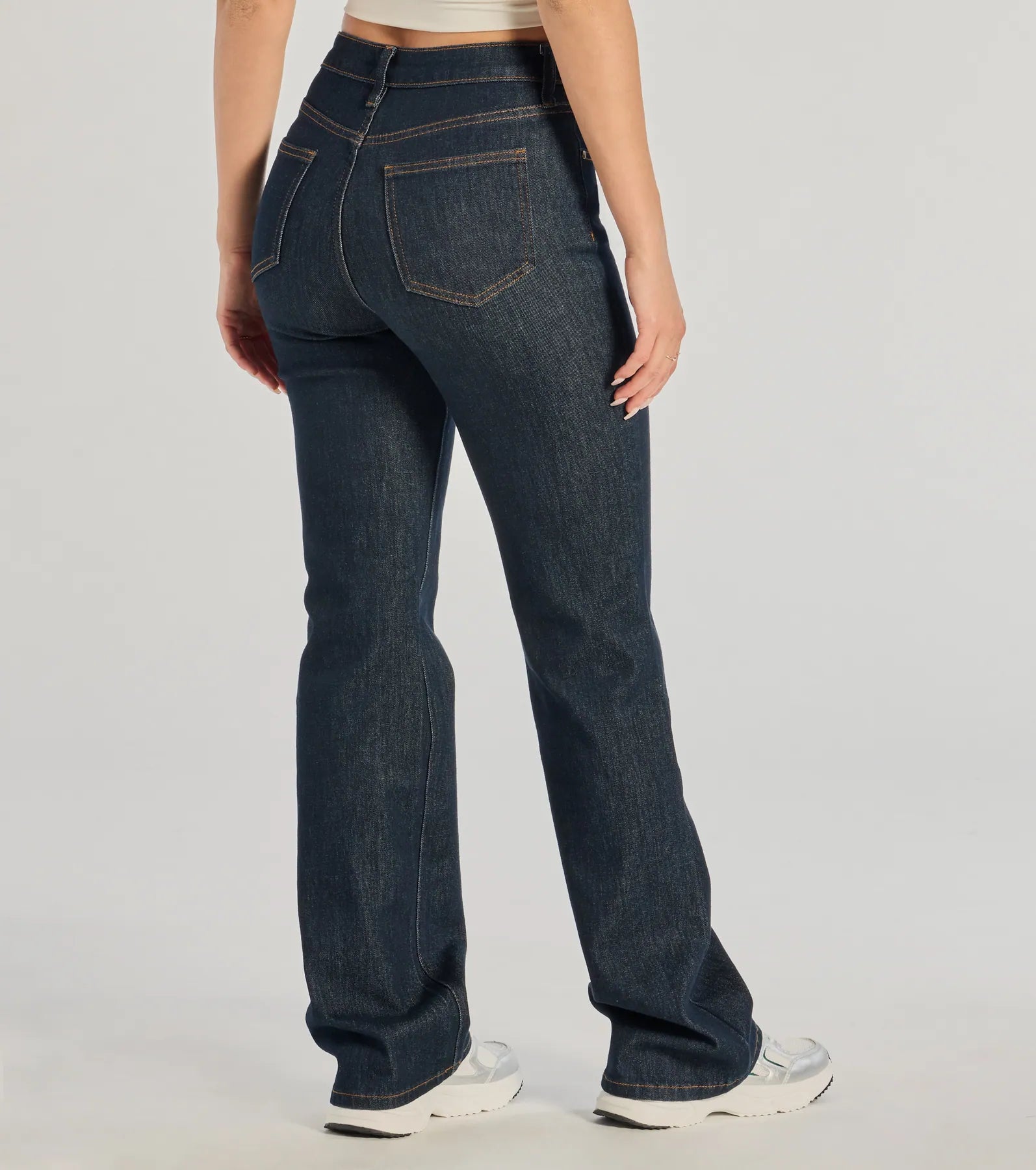 Ultimate Chic High-Rise Straight Leg Jeans - Premium Denim