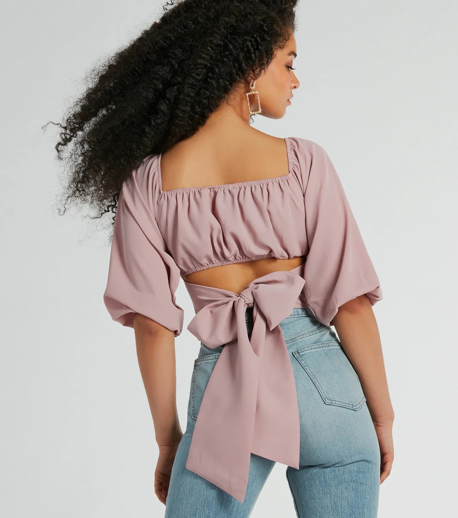 Ultimate Romance Off-The-Shoulder Tie Back Crop Top