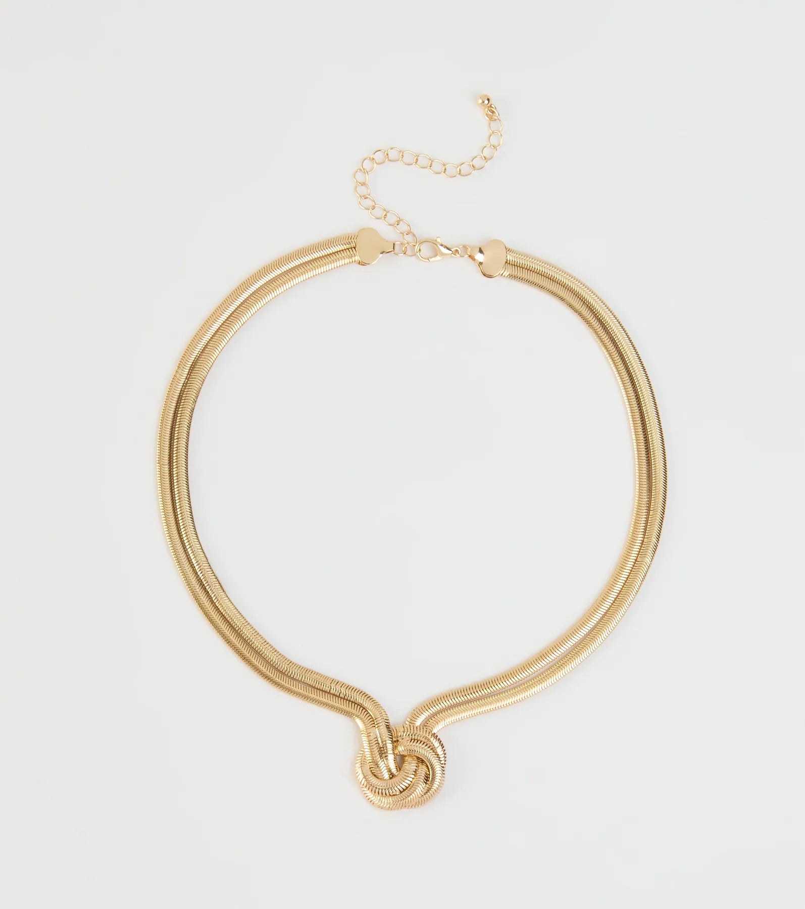 Premium Double Knot Snake Chain Necklace - Bold & Stylish