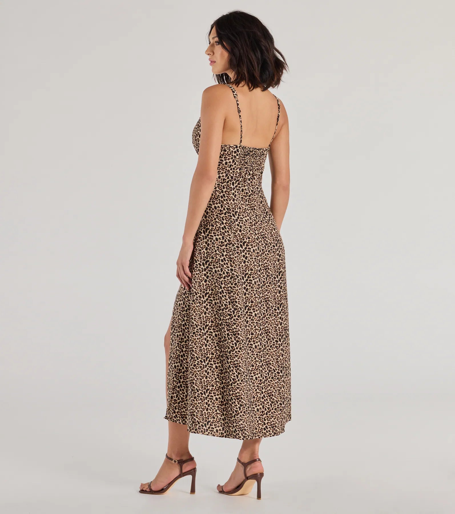 Premium Leopard Print A-Line Midi Dress - Ultimate Style Upgrade