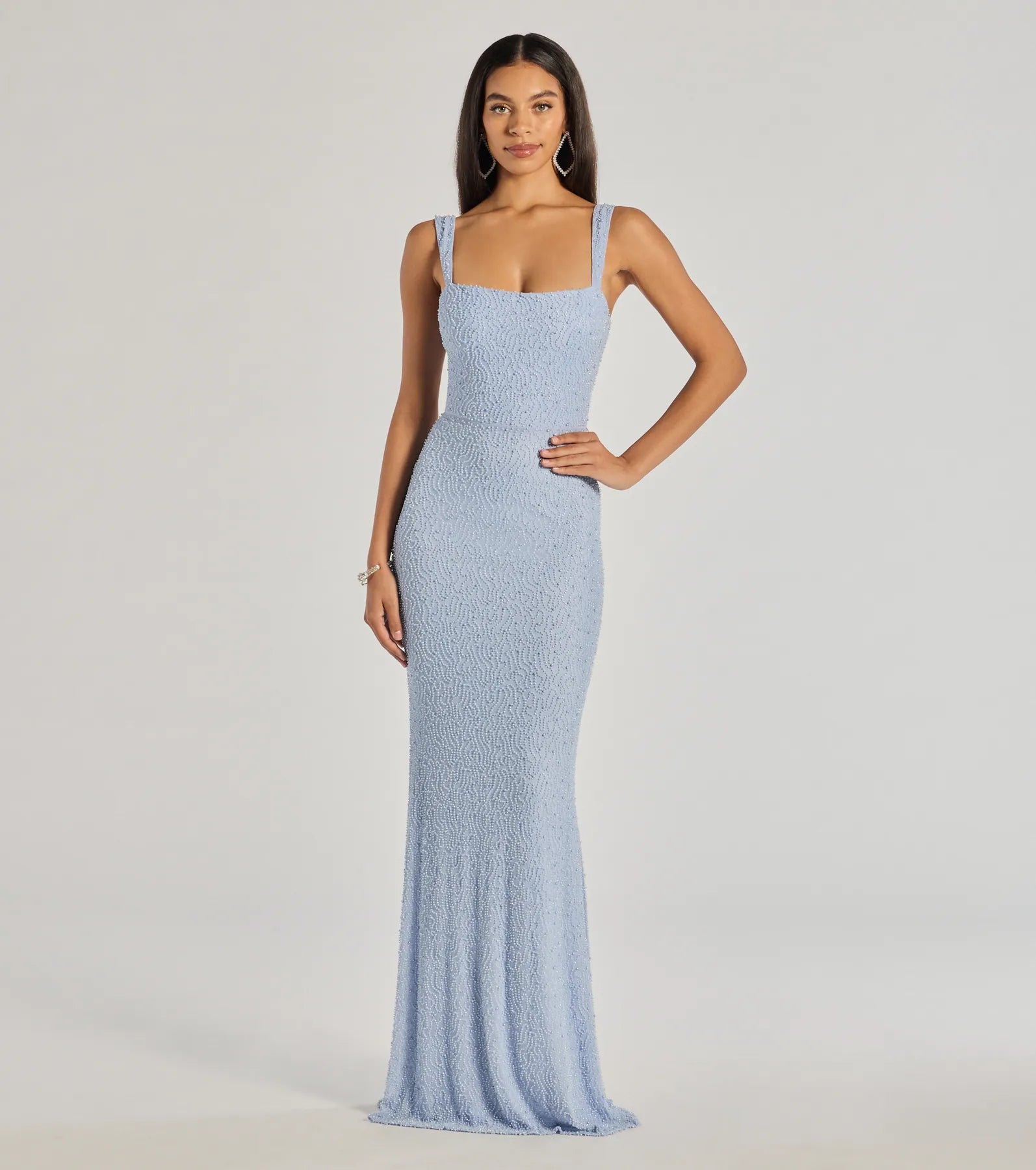 Kimia Premium Beaded Lace-Up Evening Gown