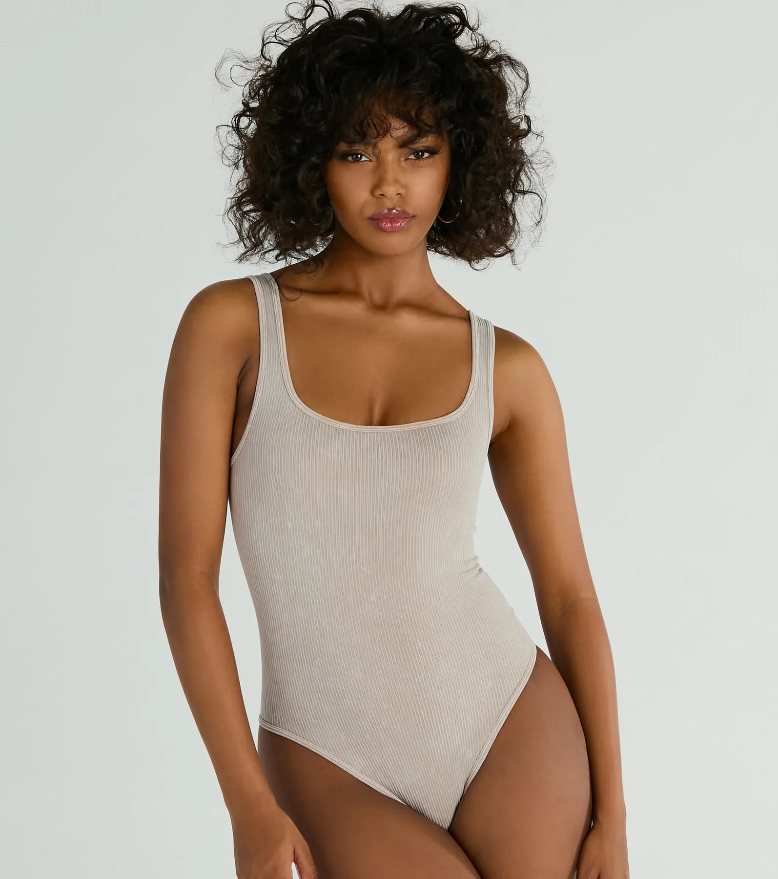 Ultimate Effortless Square Neck Rib Knit Bodysuit