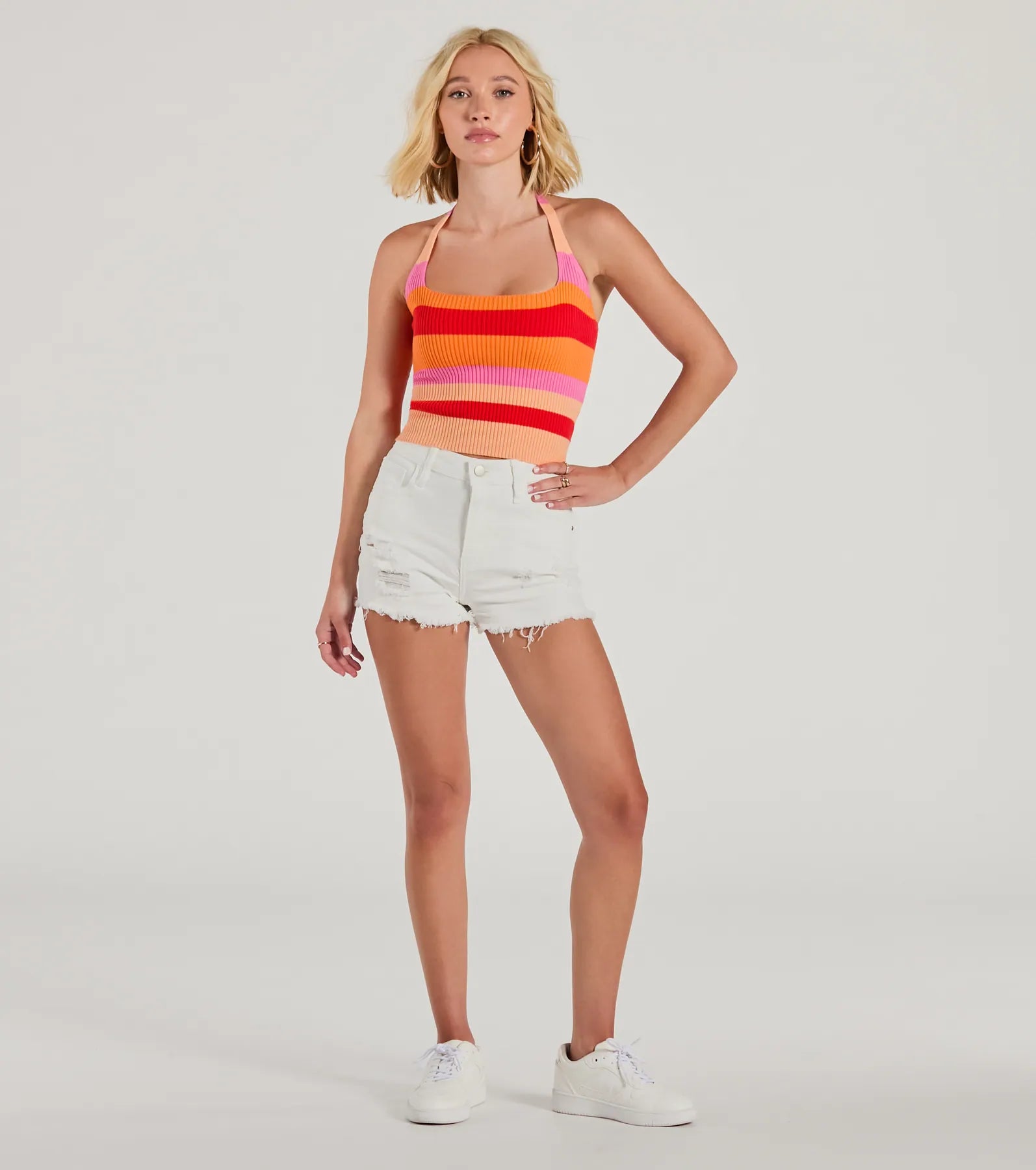 Premium Striped Ribbed Knit Crop Top - Ultimate Summer Style