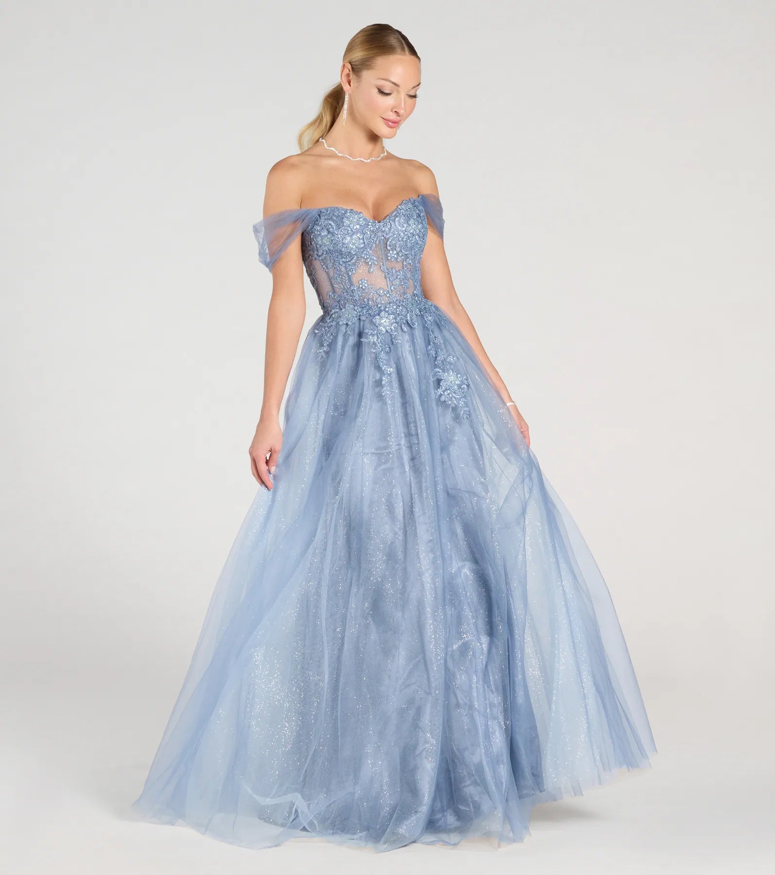 Yarelis Ultimate Glitter Corset Ball Gown