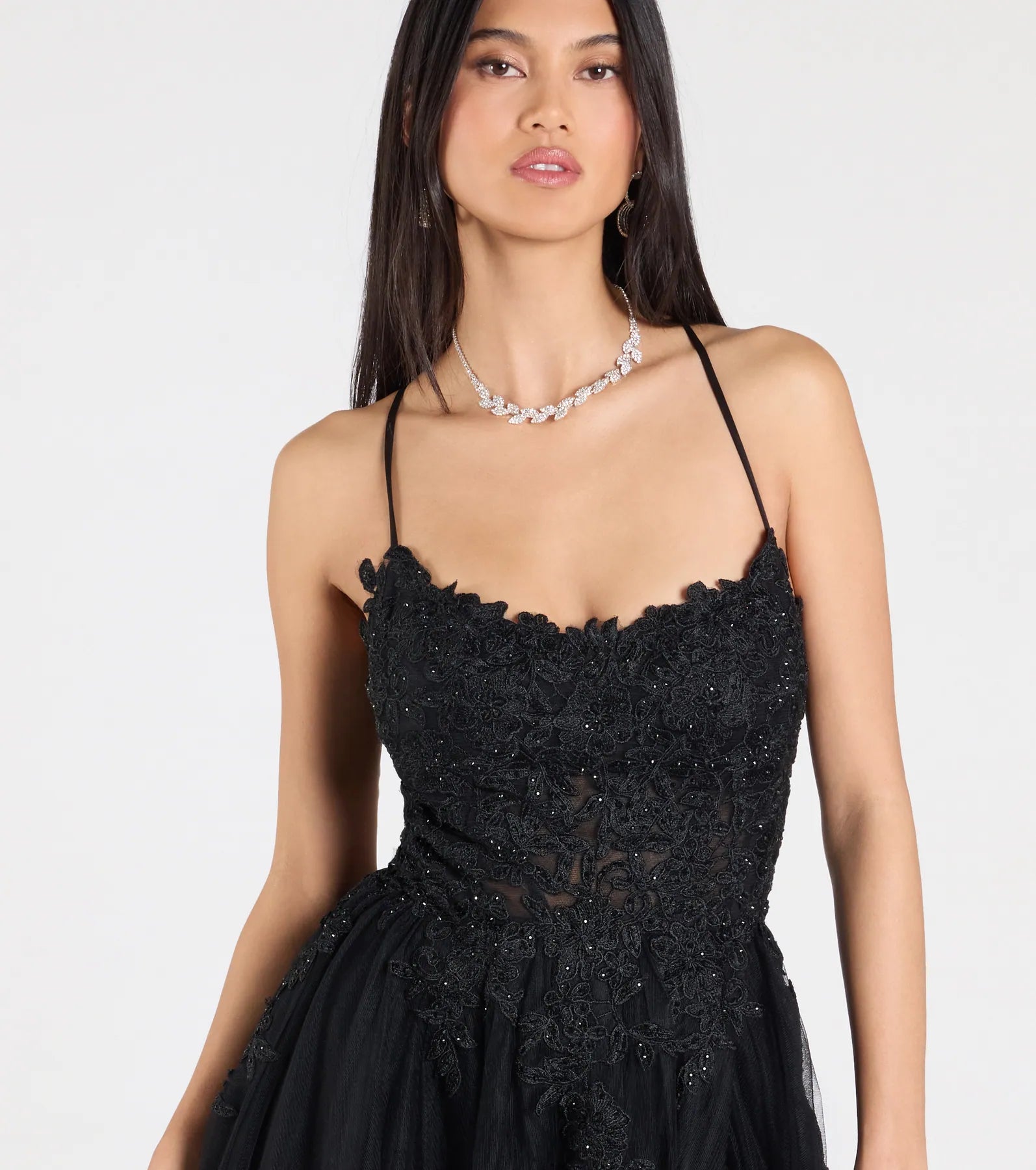 Ultimate Julia Lace-Up Corset Formal Gown - Elegant A-Line with High Slit