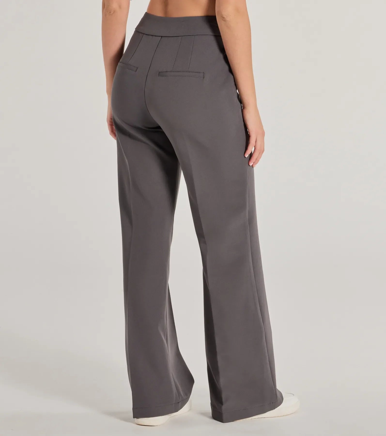 Premium Wide-Leg Woven Trouser Pants