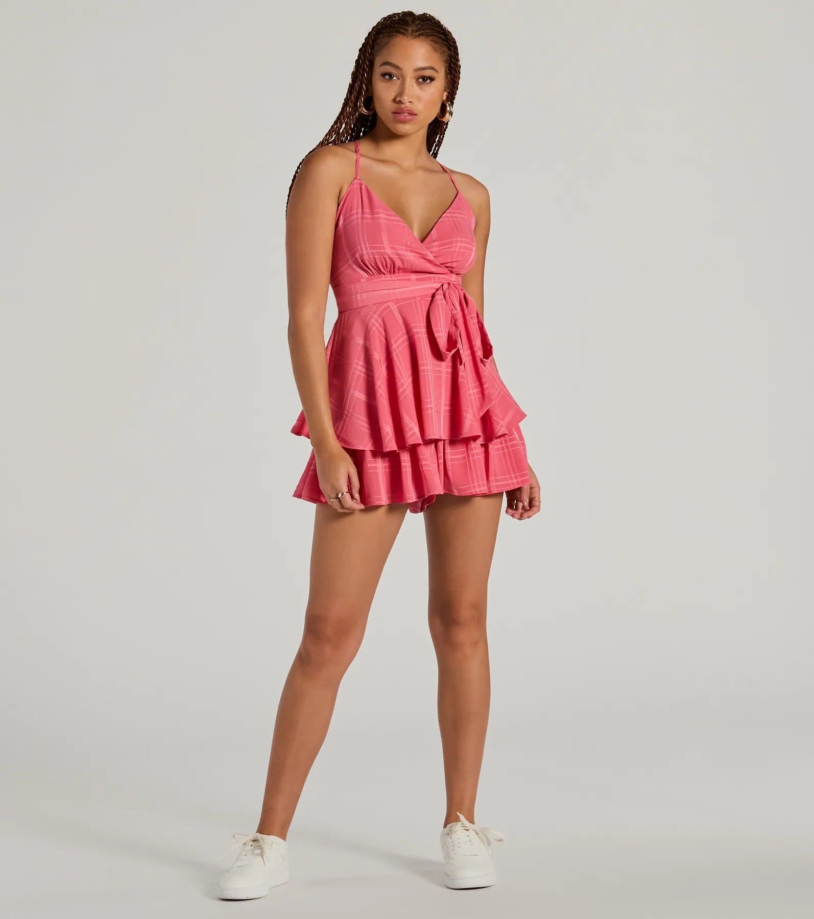 Ultimate Chiffon Romper - Surplice V-Neck & Strappy Design