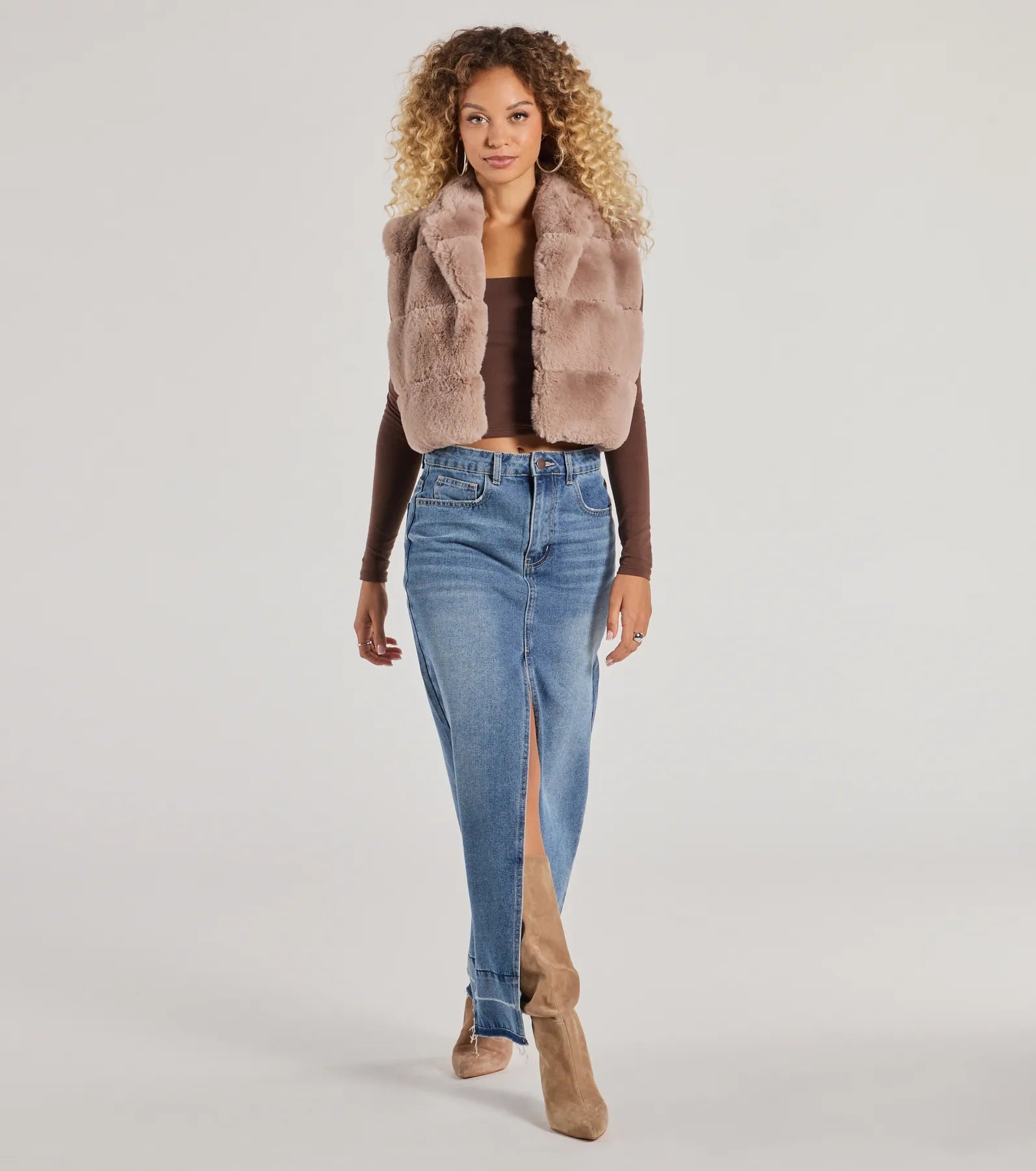 Premium Faux Fur Cropped Vest - Ultimate Winter Style