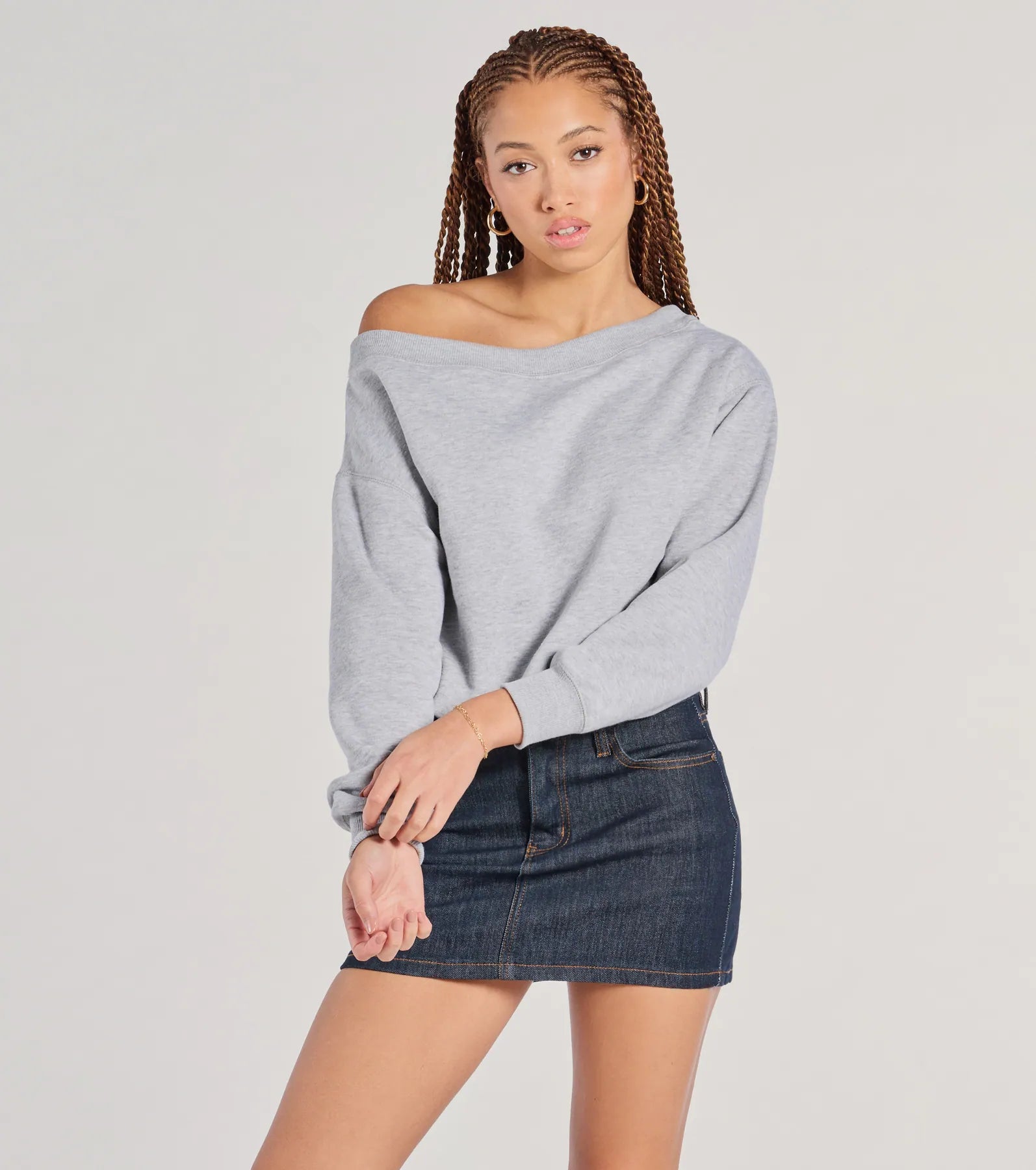 Ultimate Comfort Long Sleeve Crop Sweatshirt - Forever A Fave