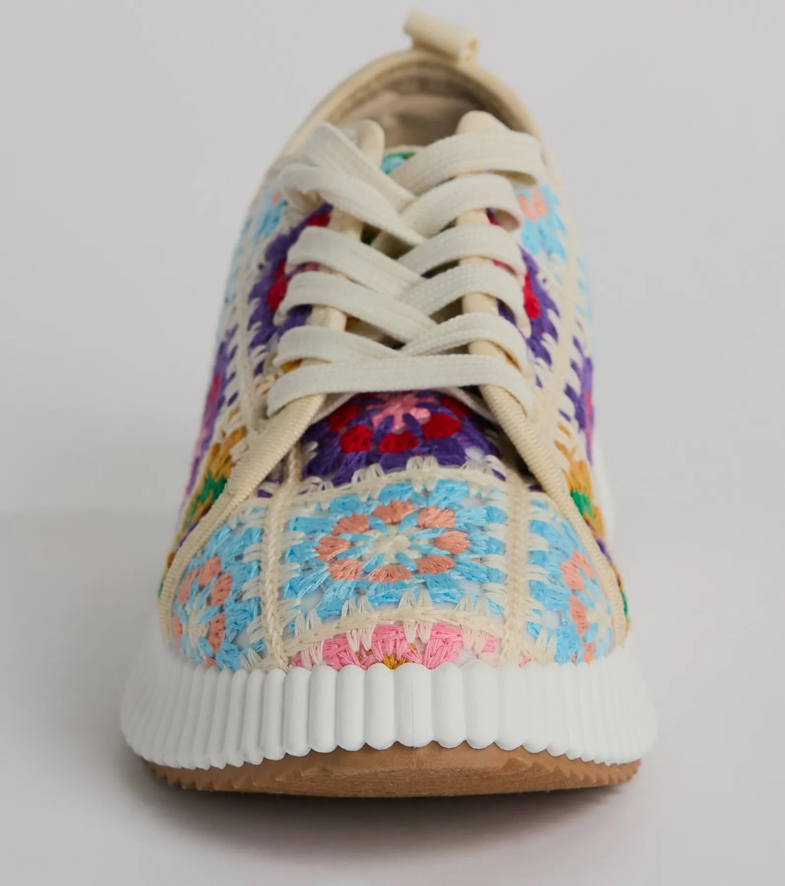 Flower Child Crochet Platform Sneakers - Ultimate Comfort & Style