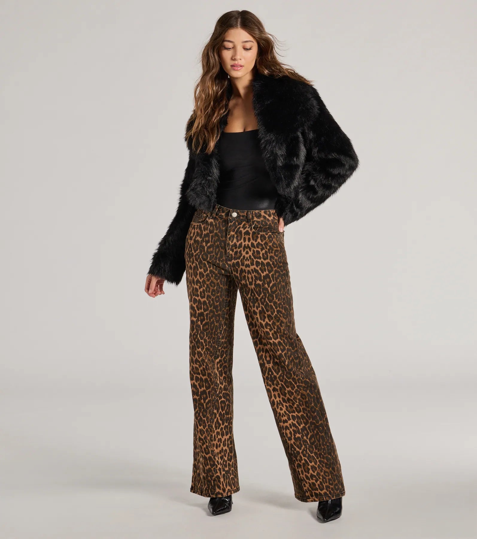 Ultimate Luxe Faux Fur Cropped Jacket - Premium Style
