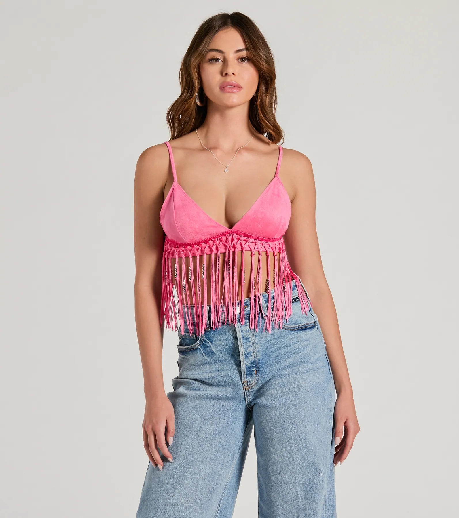 Ultimate Fringe Glam Beaded Crop Top