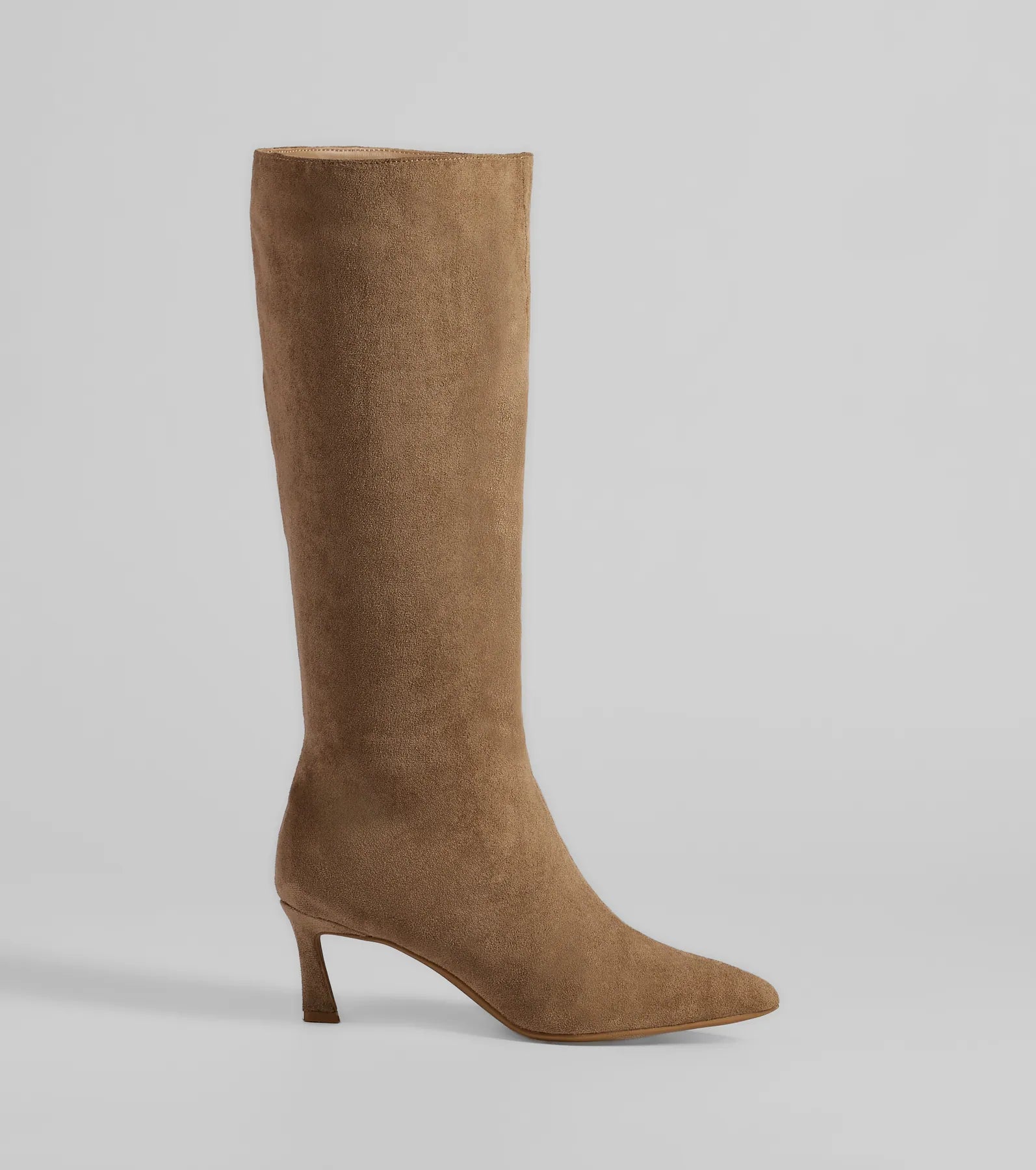 Premium Chic Strut Under-The-Knee Kitten Heel Boots - Ultimate Style Upgrade