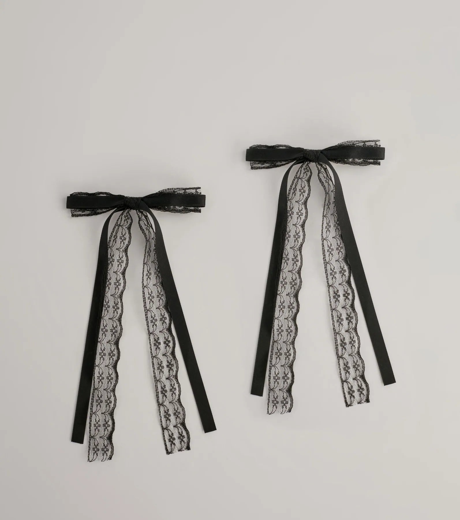 Premium Lace Bow Barrettes - Chic & Elegant Hair Accessories