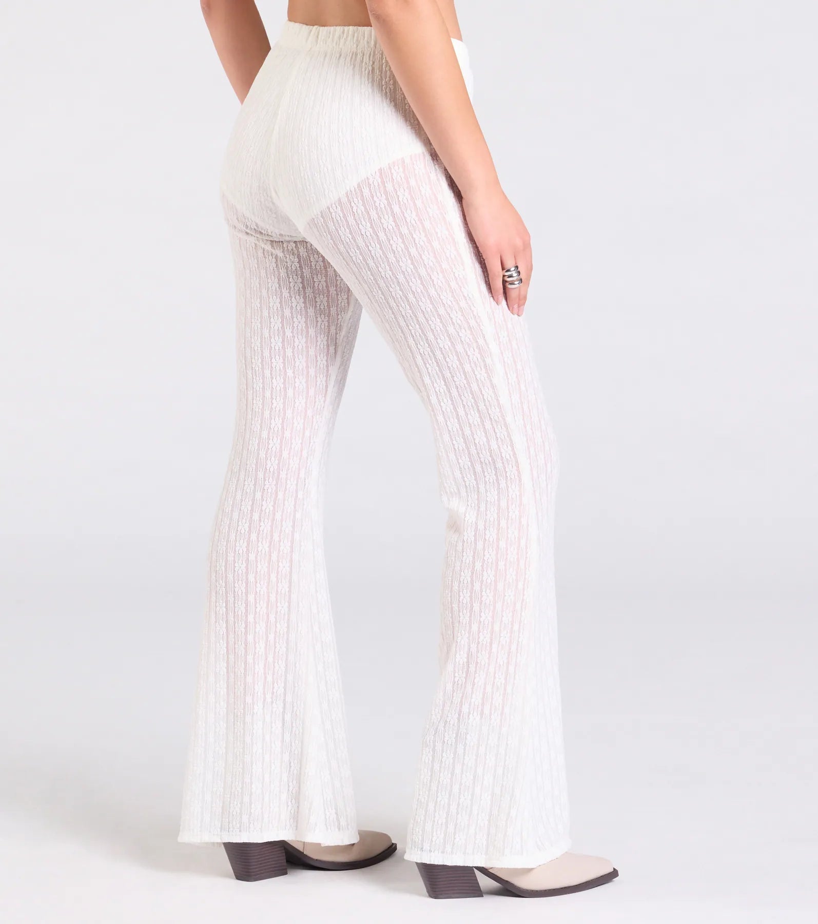 Ultimate Bohemian Sheer Lace Flare Pants - Premium Festival Style