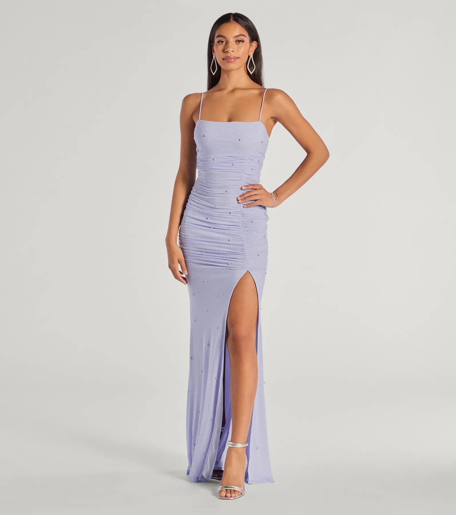 Premium Annika Glamour Mermaid Dress with Pearl & Rhinestone Details