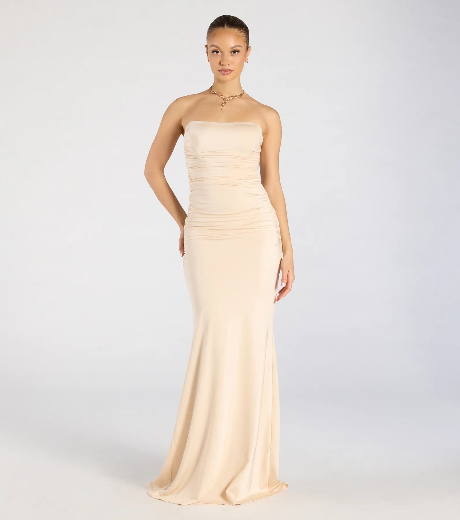 Premium Georgina Strapless Lace-Up Mermaid Gown for Elegant Evenings