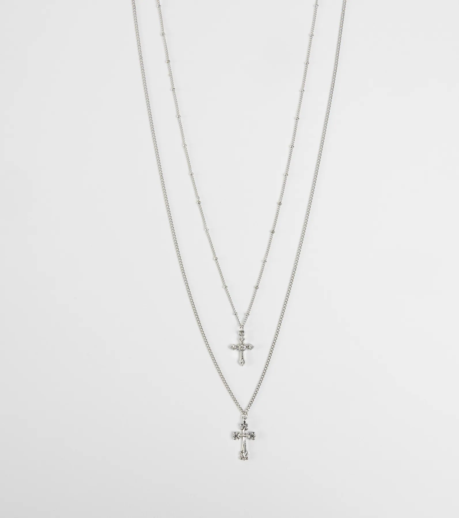 Ultimate Joyful Glam Layered Cross Charm Necklace