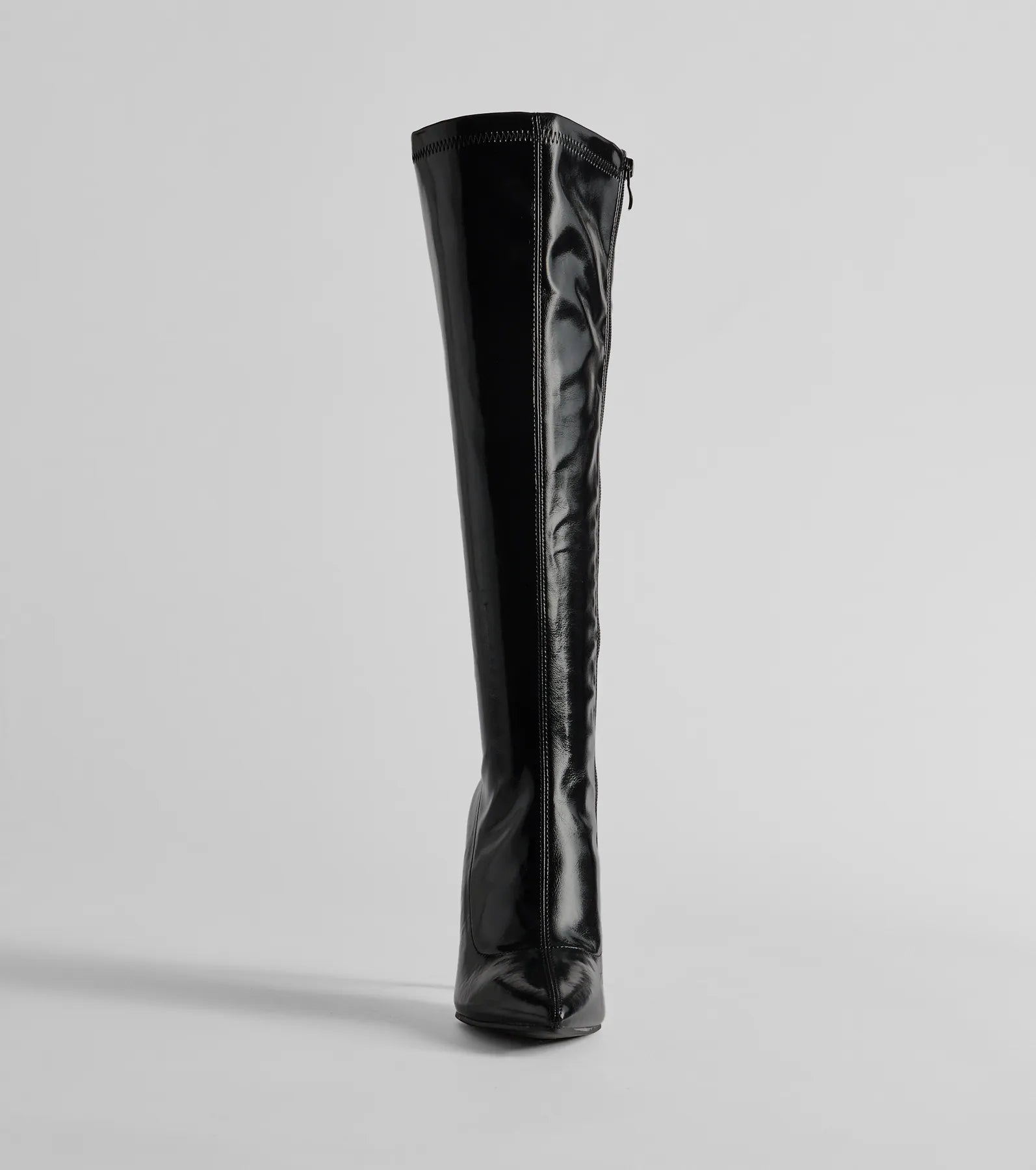 Ultimate Major Strut Faux Leather Knee-High Stiletto Boots - Upgrade Your Style