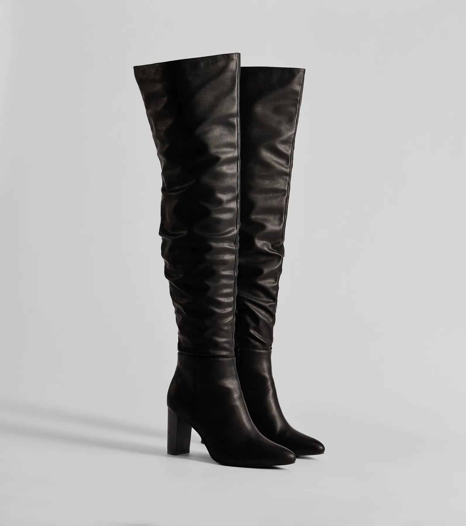 Ultimate Strut Faux Leather Over-The-Knee Boots - Trendy & Comfortable