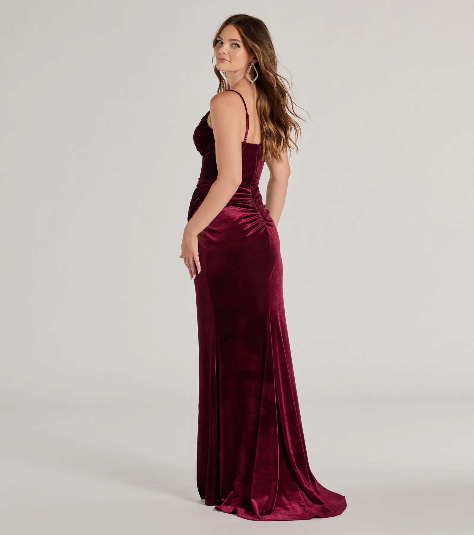 Premium Velvet Wrap Corset Mermaid Dress for Special Occasions