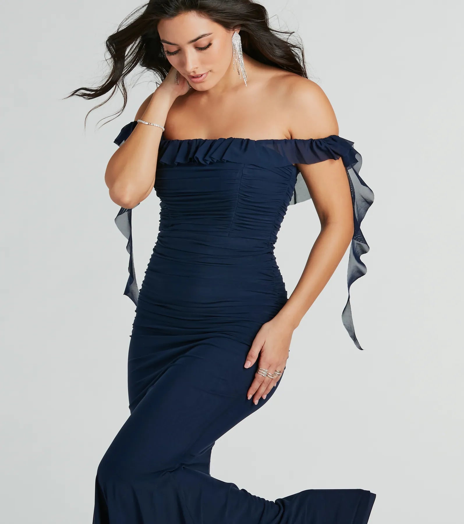 Premium Deyna Off-The-Shoulder Mermaid Gown